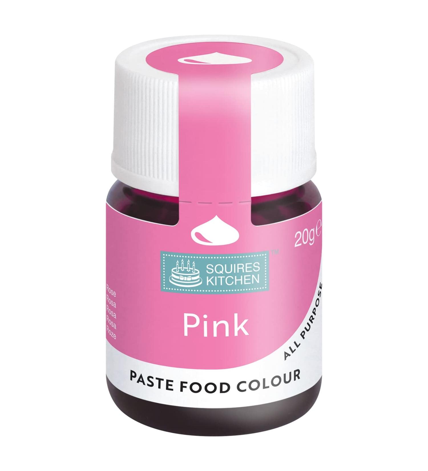 Squires Kitchen Pink Food Colouring Paste - 20g | Concentrated for Sugarpaste, Fondant, Buttercream & More - Buy Online on SooperMarket.com