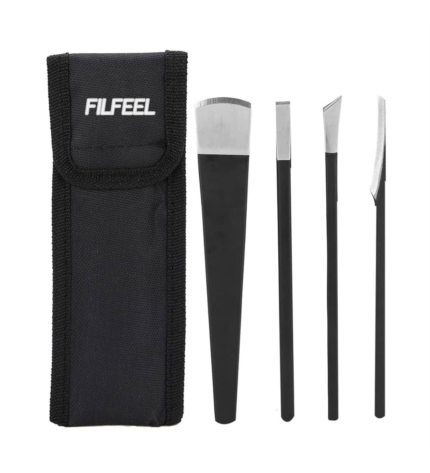 Manicure and Pedicure Set - Stainless Steel Foot Care Tools for Dead Skin and Callus Removal - Travel-Friendly Foot File Rasp and Pusher by FILFEEL - Buy Online on SooperMarket.com