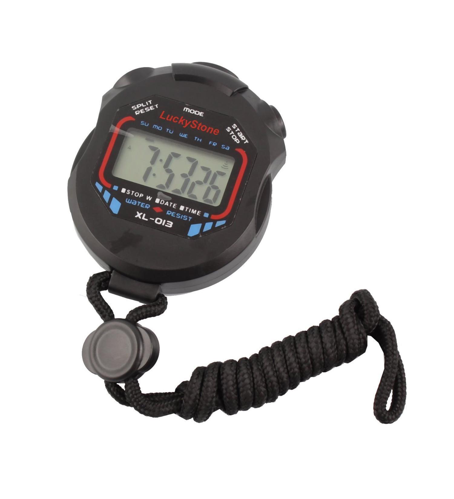 LuckyStone Digital Stopwatch Timer - Professional Handheld LCD Chronograph for Sports, Fitness Coaches & Referees - Buy Online on SooperMarket.com