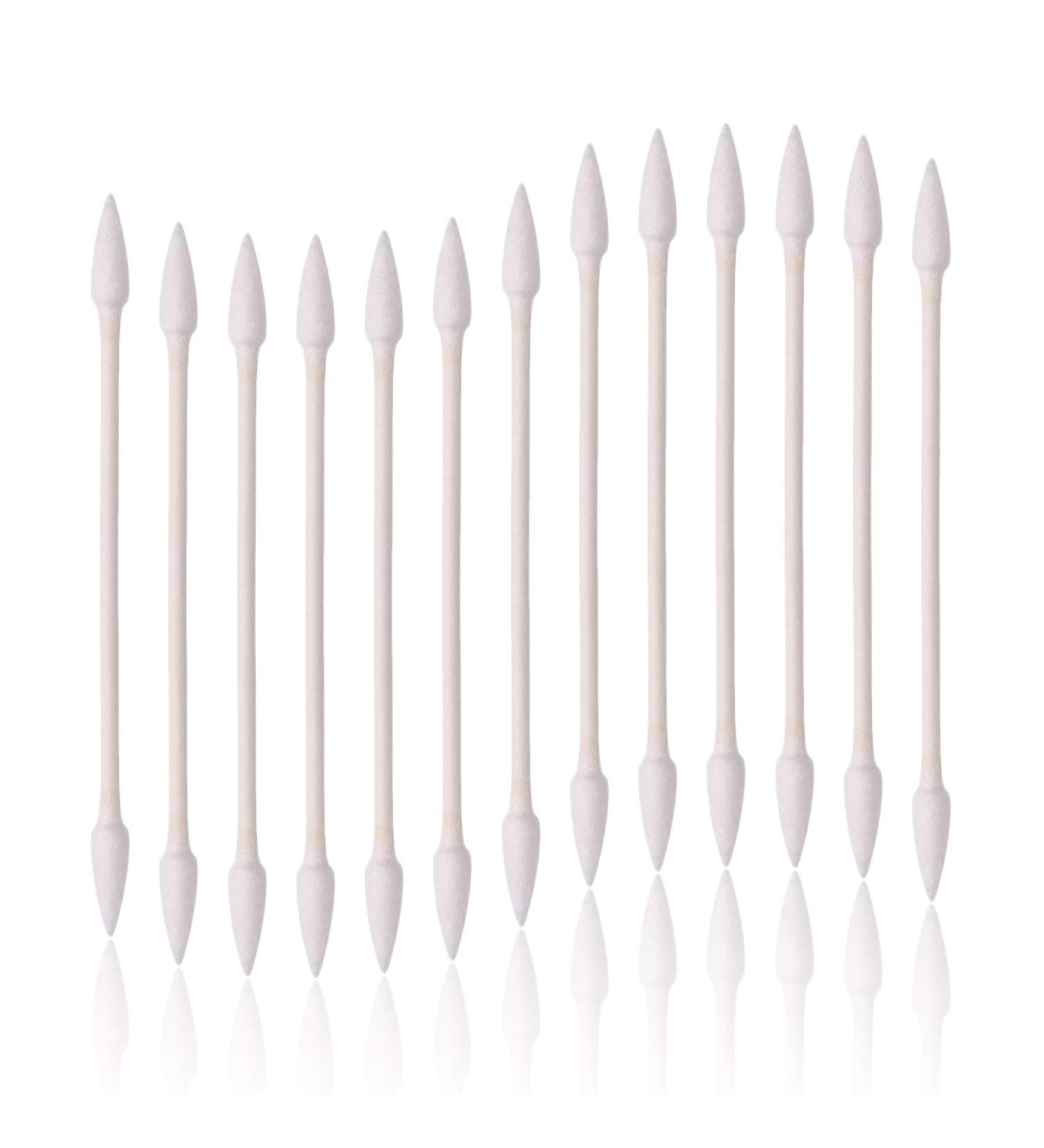 800 Cotton Swabs - Double Tip Pointed Shape with Paper Stick 4 Packs of 200 | Perfect for Makeup Cleaning & Crafts - Buy Online on SooperMarket.com