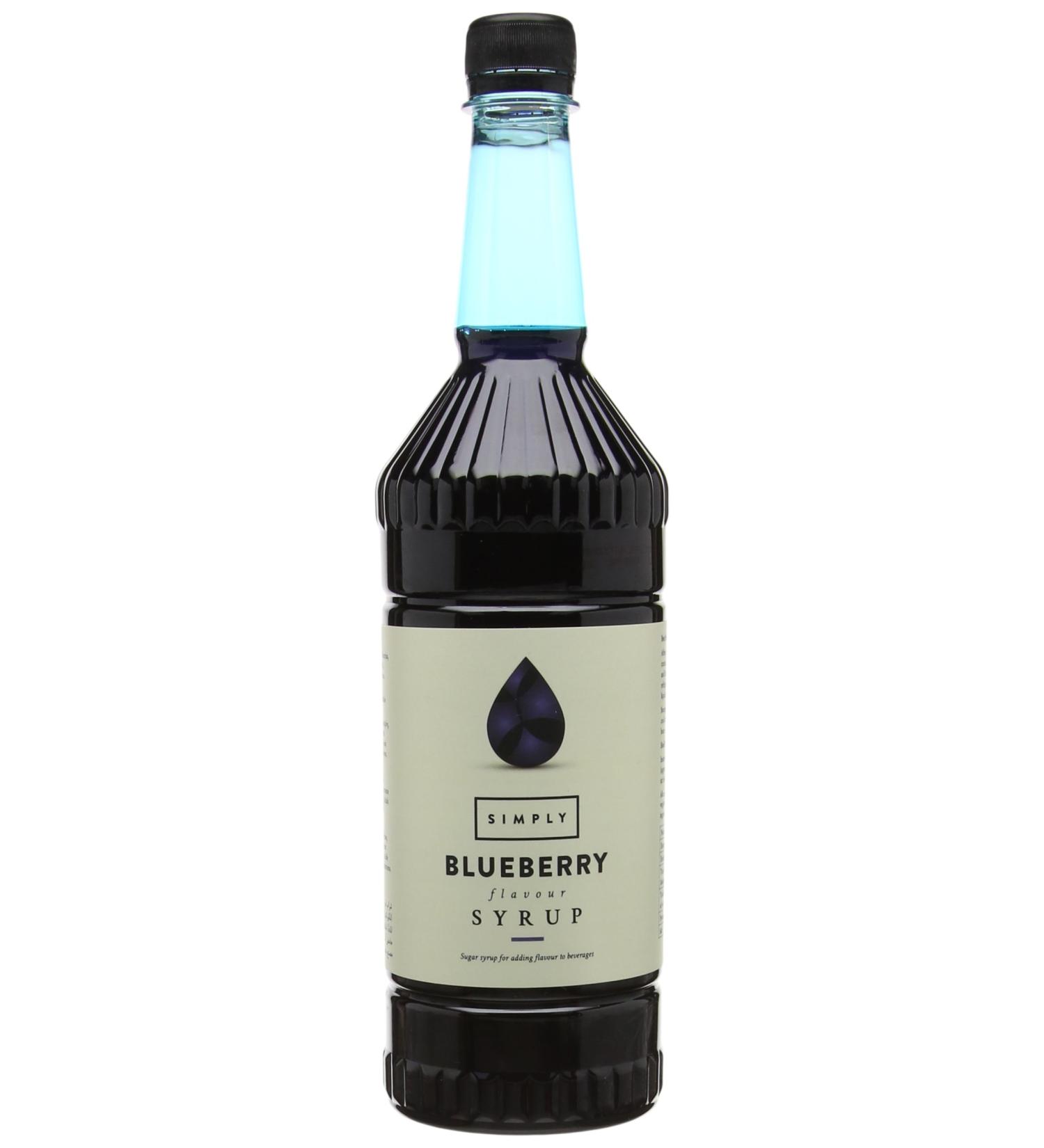 Simply Blueberry Syrup Vegan & Nut Free Flavoured Syrup for Coffee Cocktails & Baking (1 Litre) - Buy Online on SooperMarket.com
