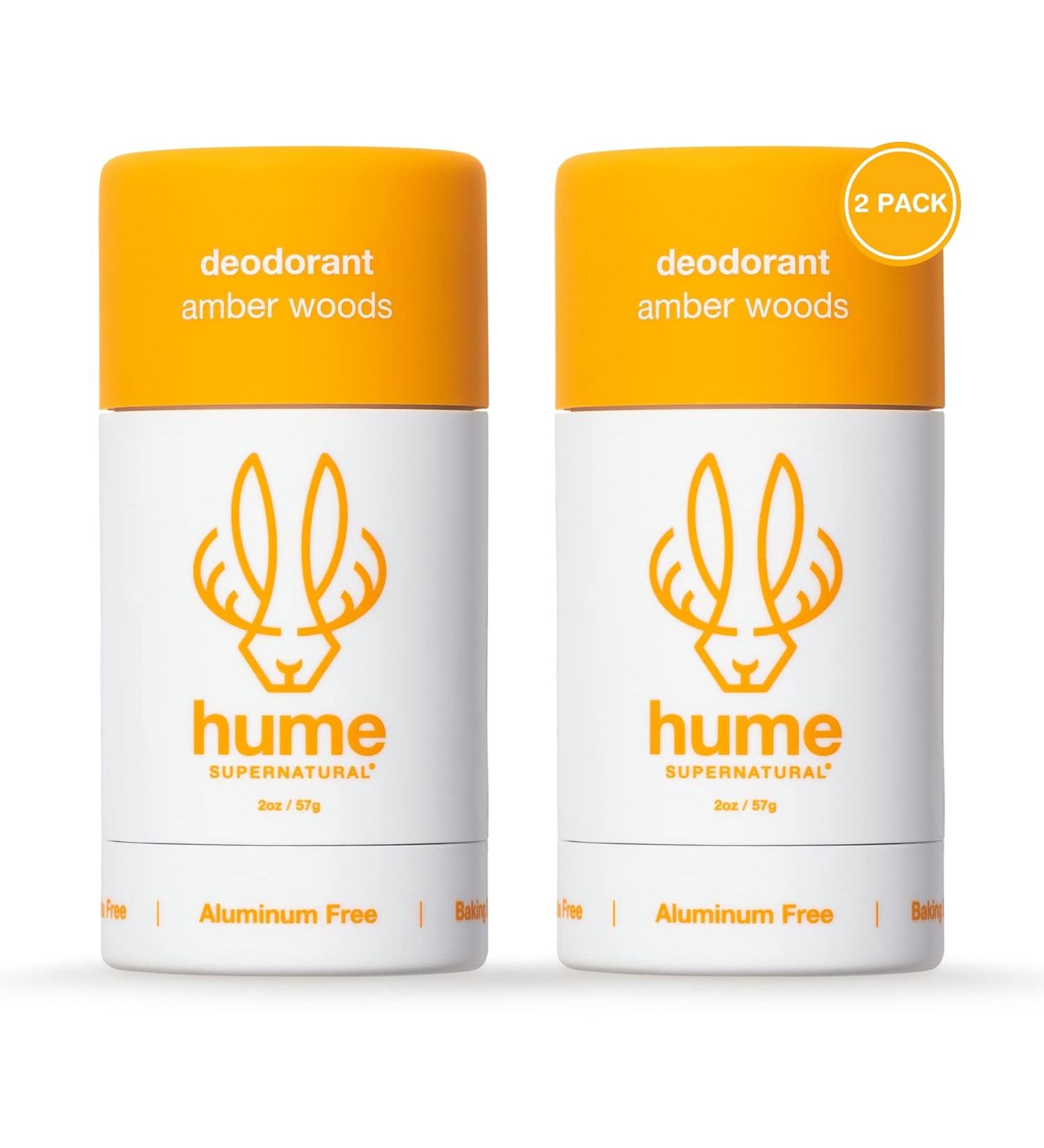 HUME SUPERNATURAL Deodorant - Pack of 2 - Amber Woods for Women & Men - 2 Oz. - Buy Online on SooperMarket.com