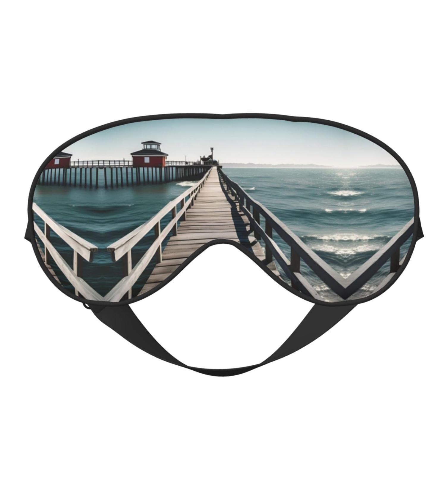 Buy SSIMOO Coastal Pier Soft Sleep Eye Mask - Female Breathable Travel Eye Patch for Relaxation - Perfect for Restful Sleep - Buy Online on SooperMarket.com