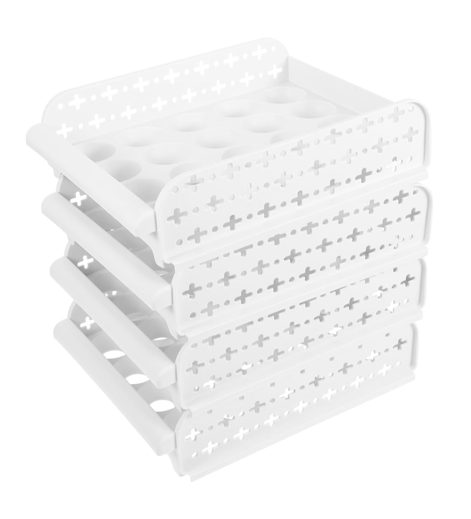 Mikikit Box 30 Egg White Shelf Brackets Shelving Brackets Refrigerator Crisper Organizer Drawer Food Stacker As Shown 28*21.5*28 - Buy Online on SooperMarket.com