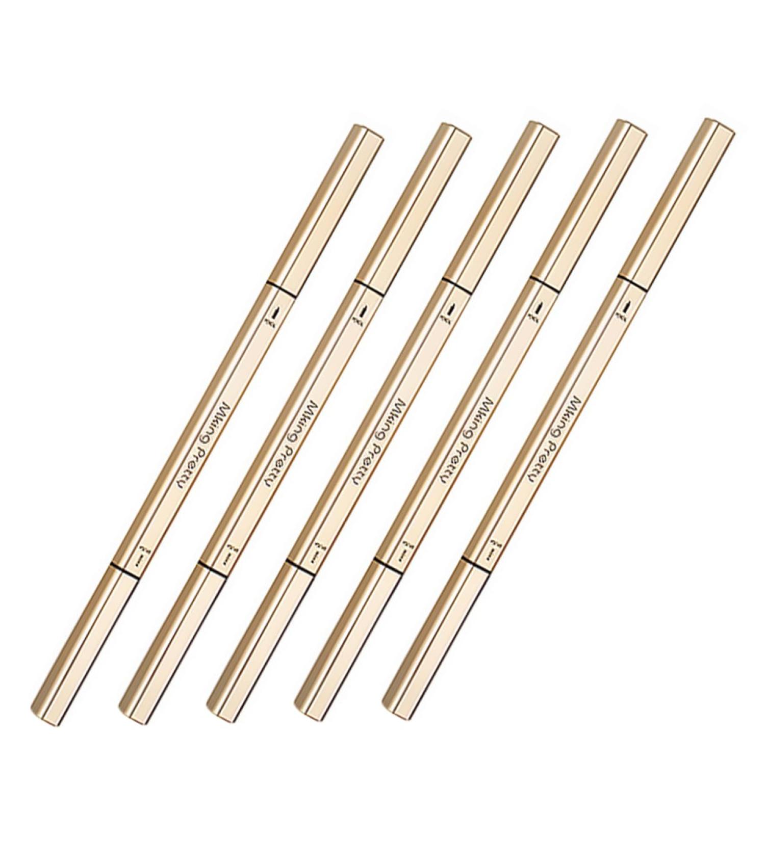 PLAFOPE 5pcs Brow Pencils with Brush Women Eyebrow Pencils Plastic Eyebrow Tatoo Pencil - Buy Online on SooperMarket.com