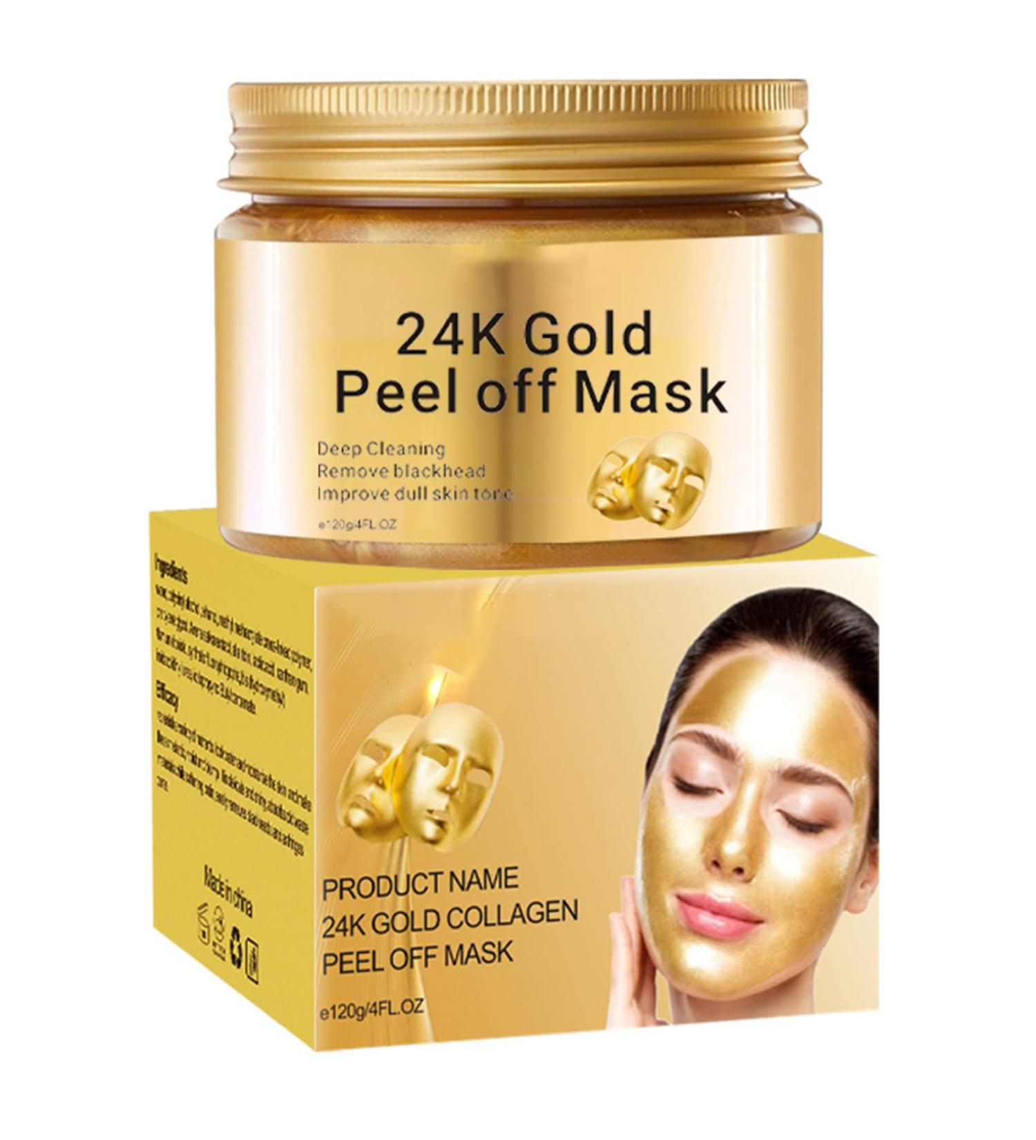 Peel Off Face Masks Gold Face Peel Anti Wrinkle Anti Aging Facial Mask Deep Skin Clean Purifying Acne Reduces Fine Lines & Wrinkles Skin Care Face Lifting Firming Mask - Buy Online on SooperMarket.com