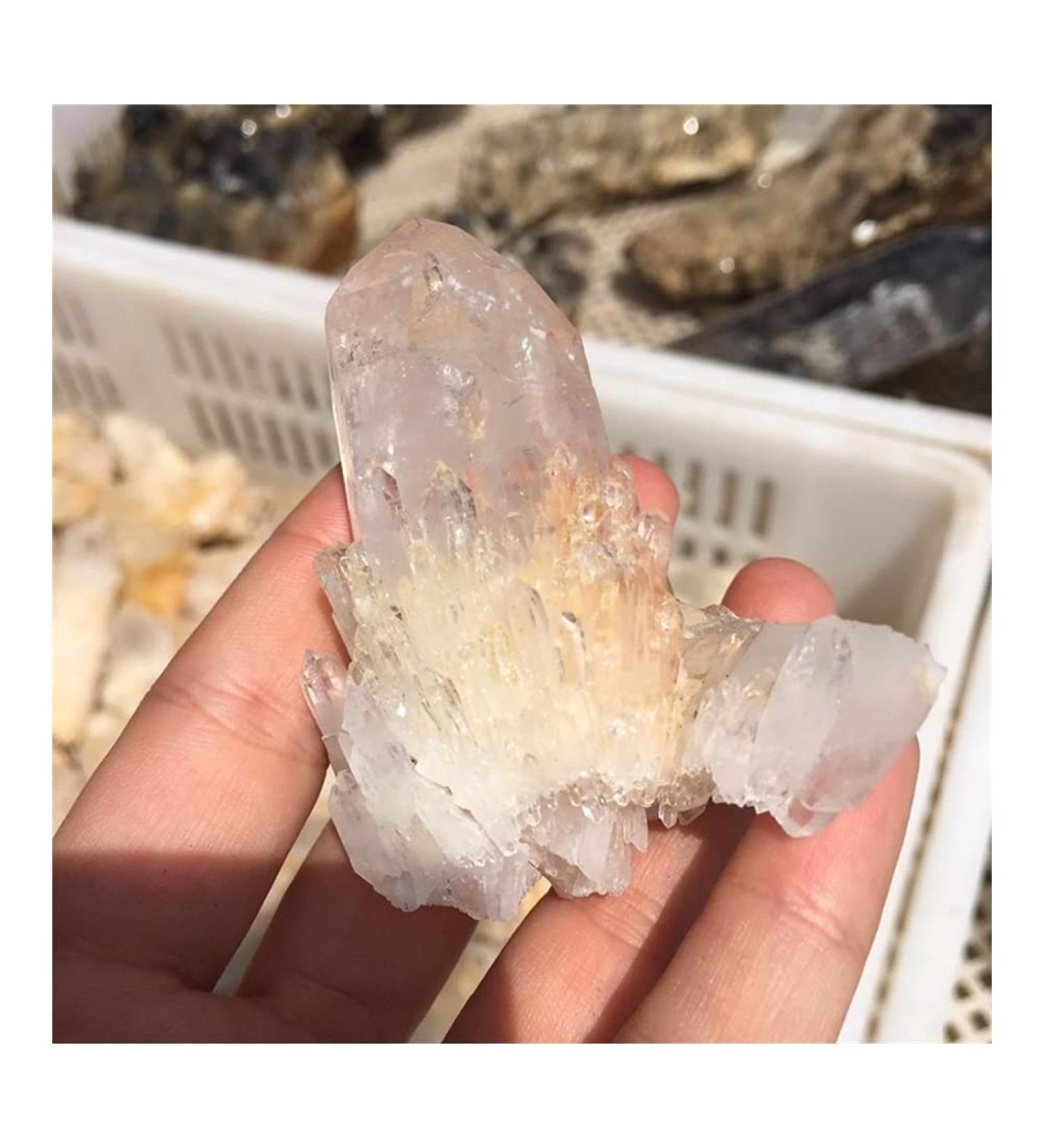 Beautiful Natural Clear Quartz Crystal Cluster Point Specimen Gift HOMEZHOU - Buy Online on SooperMarket.com