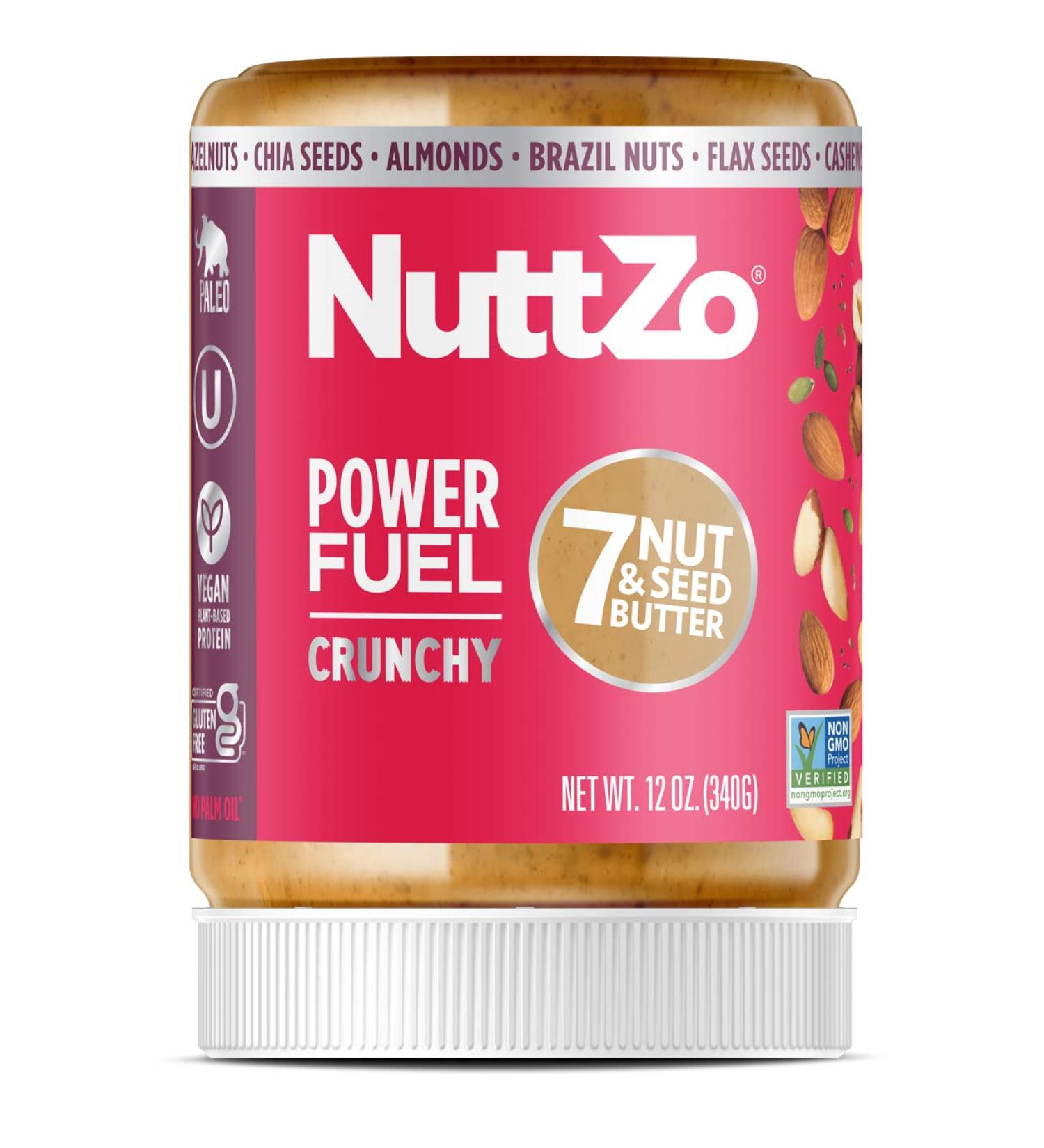 Nuttzo Paleo Power Fuel 7 Nut & Seed Butter Crunchy - 12 oz | Healthy Snack & Nut Butter - Buy Online on SooperMarket.com