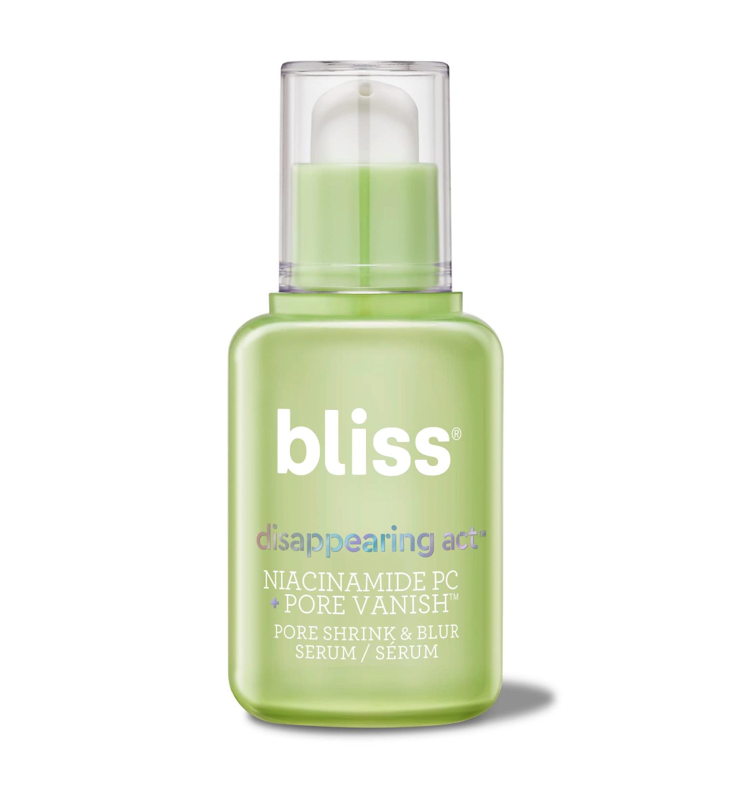 Bliss Disappearing Act Niacinamide PC Serum 1 oz | Pore Vanish Complex | Minimize & Blur Pores | Clean, Cruelty-Free, Vegan - Buy Online on SooperMarket.com