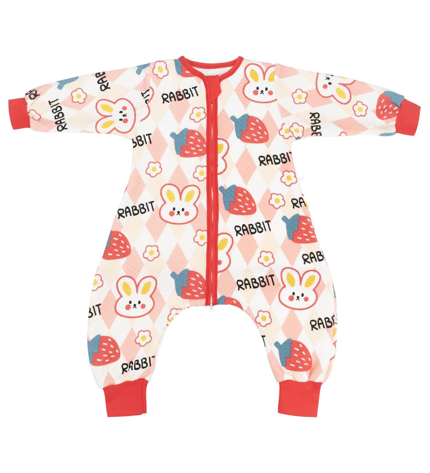 ZIGJOY Toddler Sleeping Bag 1.5 TOG | 100% Cotton Sleep Sack for 2-4T Baby | All Year Round Footed Baby Sleep Bag - Rabbit Design - Buy Online on SooperMarket.com