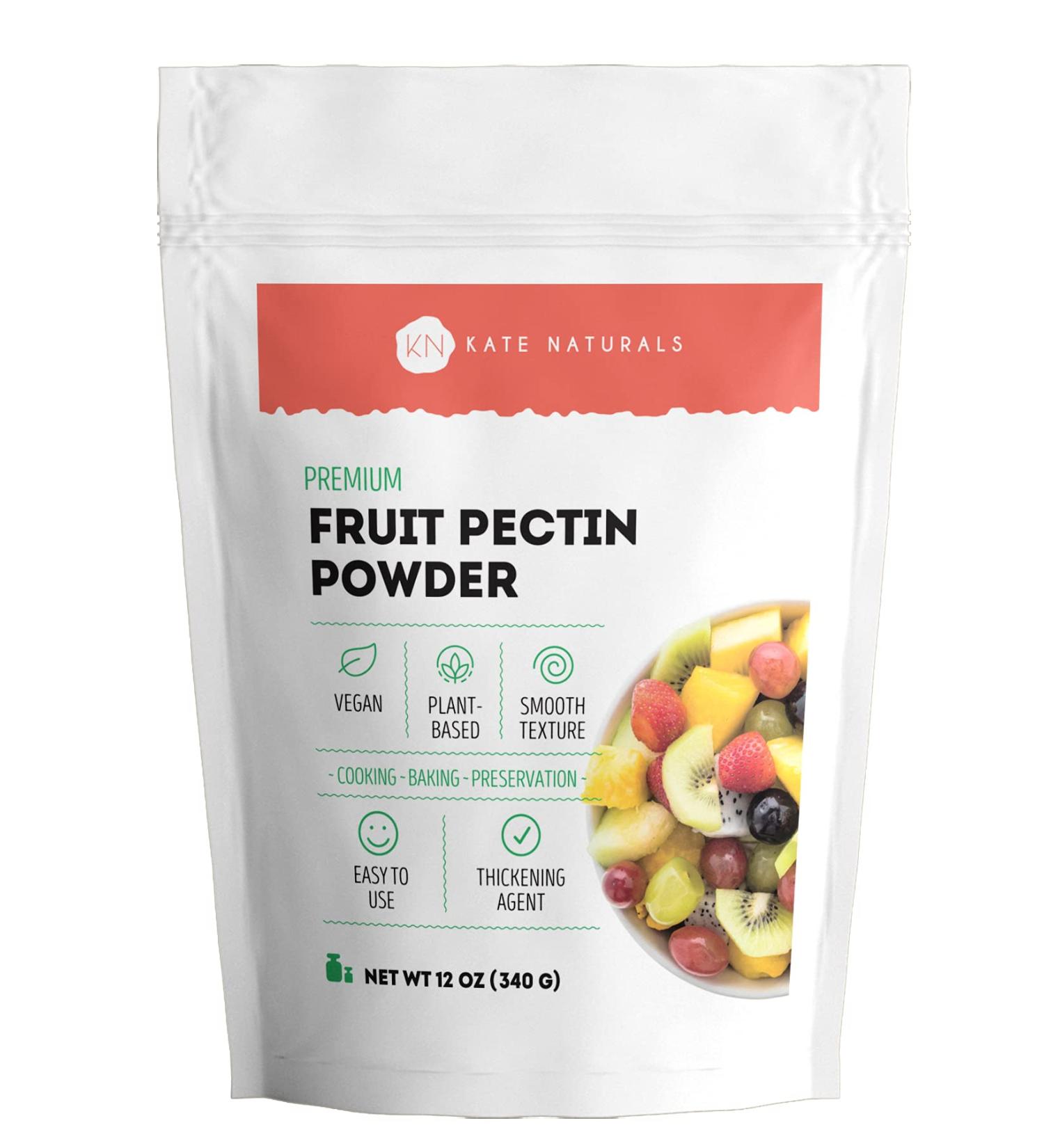 Kate Naturals Fruit Pectin for Canning Jam & Jelly - 12oz | 100% Natural Vegan Powder for Gummies, Jellies & Marmalades with Fiber - Buy Online on SooperMarket.com