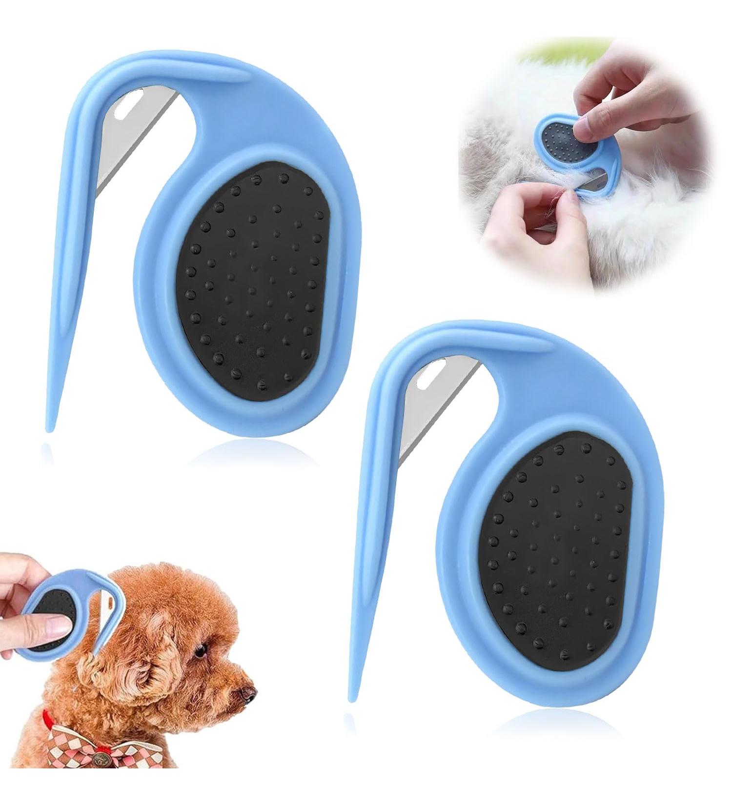 2PC PET Knotting Comb Set - De-Filter Knife & Steel Blade for Cats - Perfect Knot Remover - Buy Online on SooperMarket.com