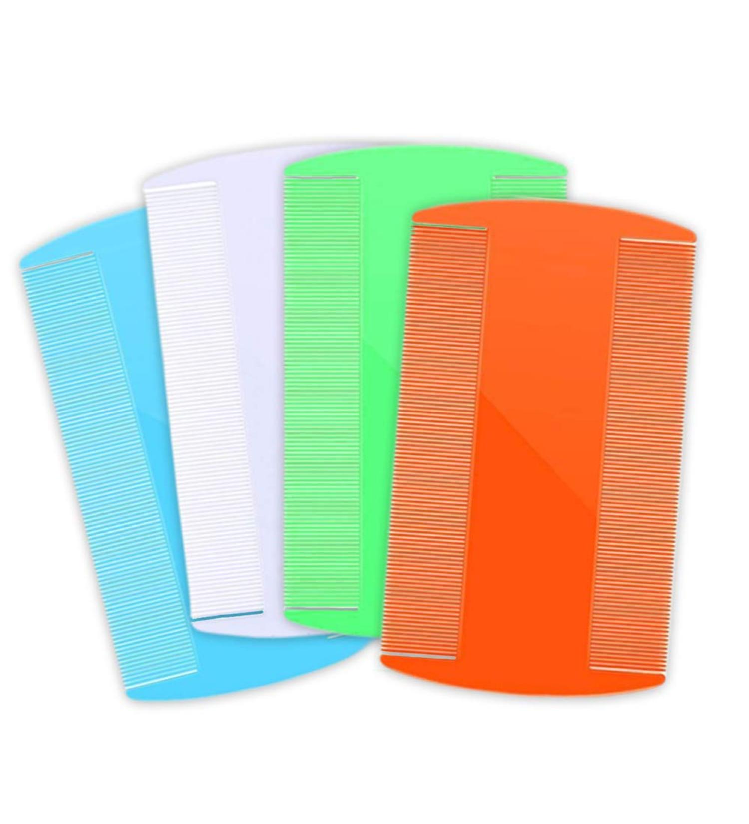 SKYPIA 4 Pack Double Sided Pet Combs for Grooming - Flea, Tick, Lice, Dandruff Removal - Fine Tooth Hair Combs for Cats, Dogs, Puppies - Buy Online on SooperMarket.com