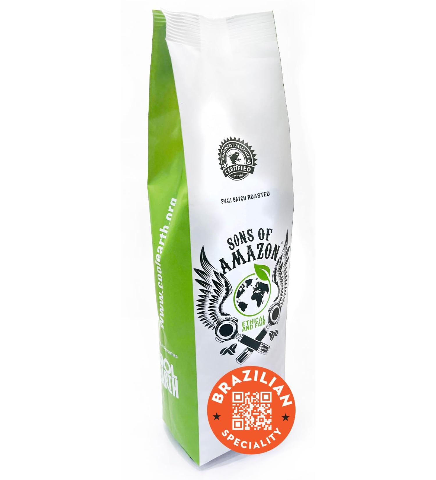 Sons of Amazon 500g Brazilian Speciality Organic Coffee - Whole Beans - Buy Online on SooperMarket.com
