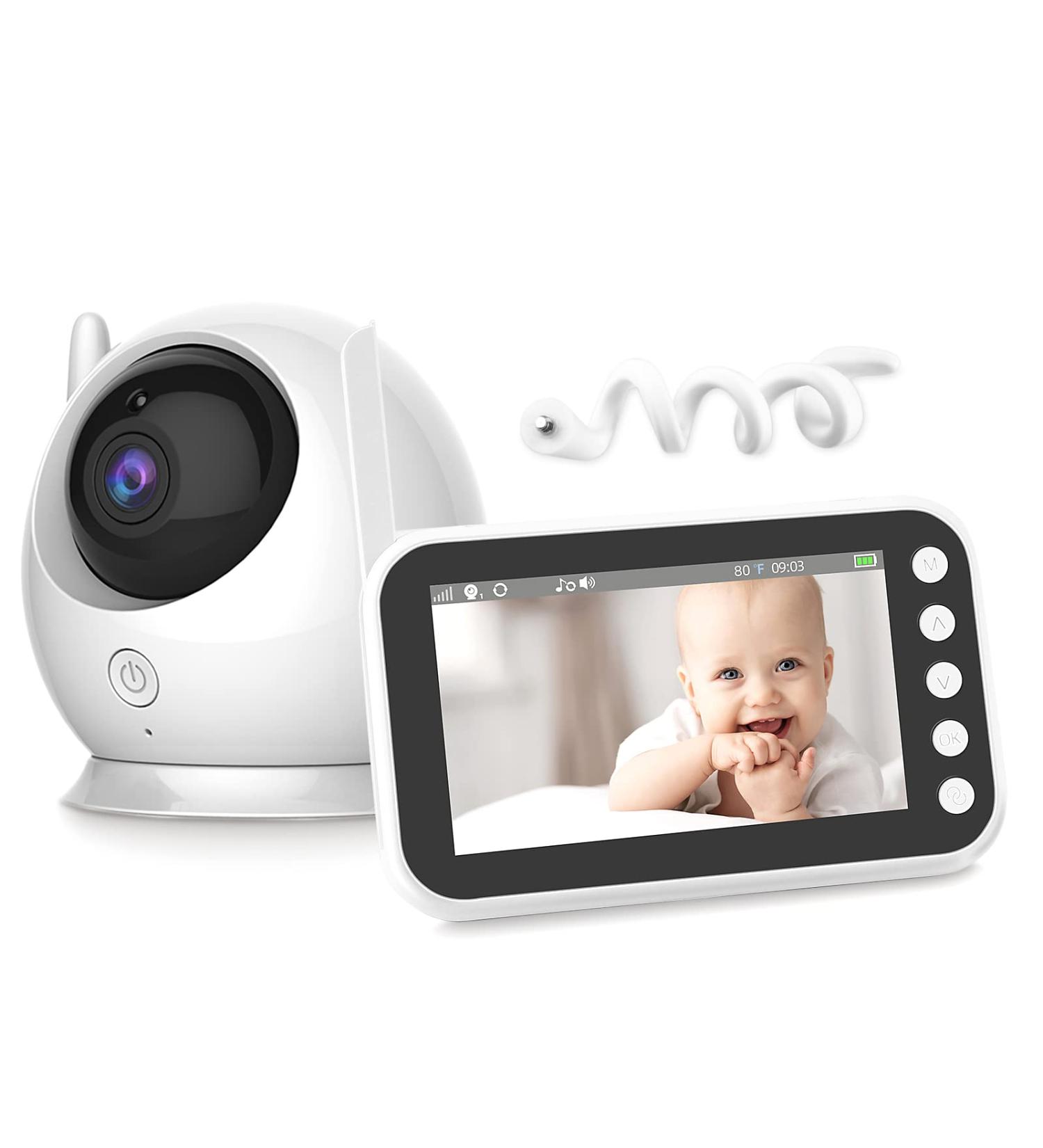 MYPIN 4.3'' LCD Wireless Video Baby Monitor with Camera and Night Vision - Two Way Audio, VOX Mode, Temperature Alert - nooie Baby Monitor HS0329 - Buy Online on SooperMarket.com
