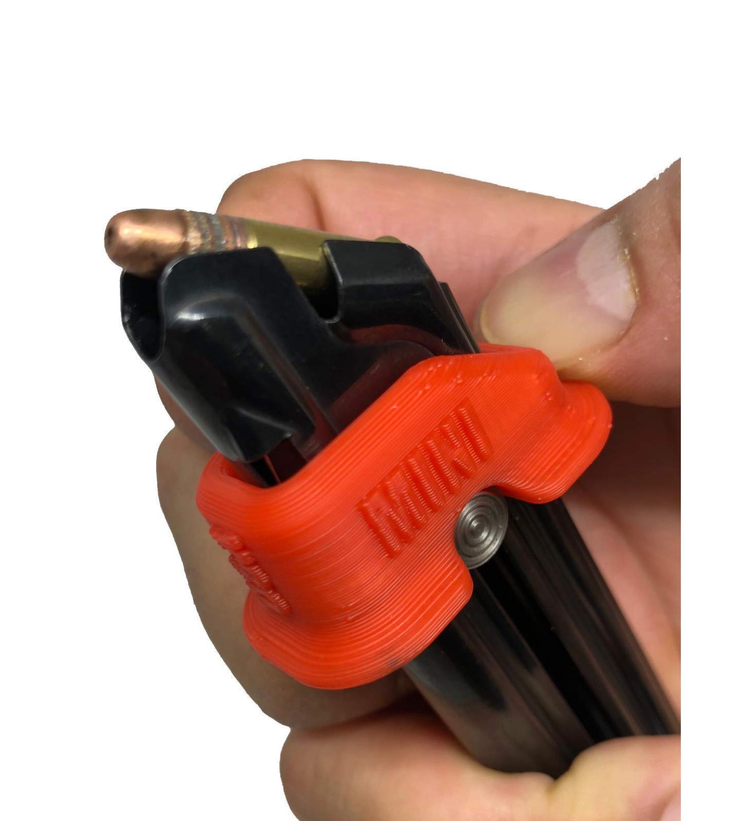 Hilljak Mini Magazine Speed Loader Designed to fit Ruger Mark I II III IV 22/45, Smith & Wesson Victory, Browning Buckmark 22LR, Quickie Loader Red
