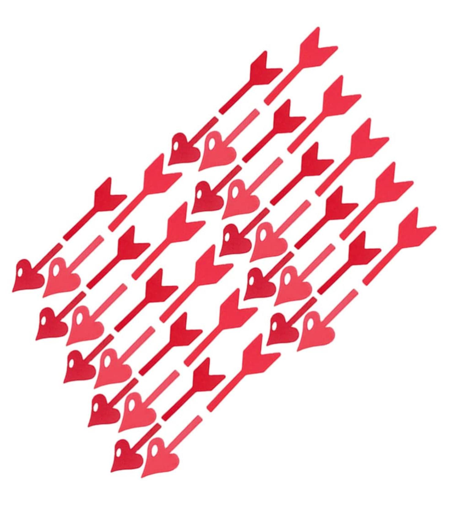 Didiseaon 20pcs Valentine's Day Cake Inserts Fruit Cake Bridal Shower Picks Appetizer Toothpicks Decorative Cake Inserts Red Decor Paper Cups Birthday Cake Decoration Dessert Arrow - Buy Online on SooperMarket.com
