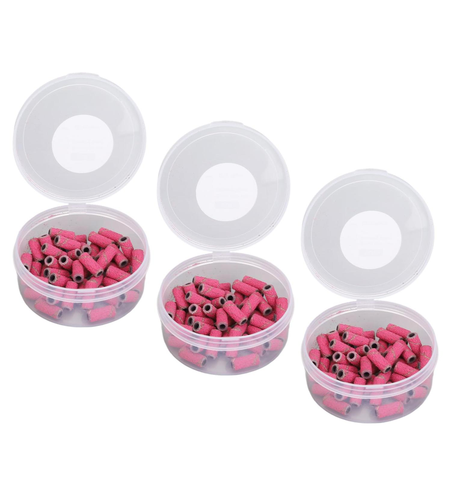 Nail Sanding Bands Multiple Sizes Smoothing Nail Art Sanding Bands Dead Skin Removal for Foot Care (Rose Red) - Buy Online on SooperMarket.com