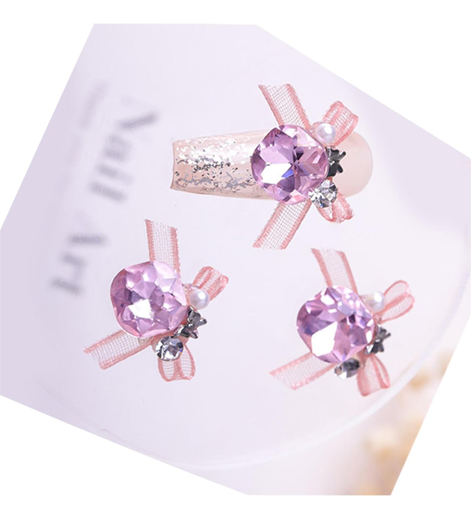 3pcs Stand Out with Organza Bowknot Nail Art Rhinestones Accessories for Fingernail Decor Nail Art Tools - Buy Online on SooperMarket.com