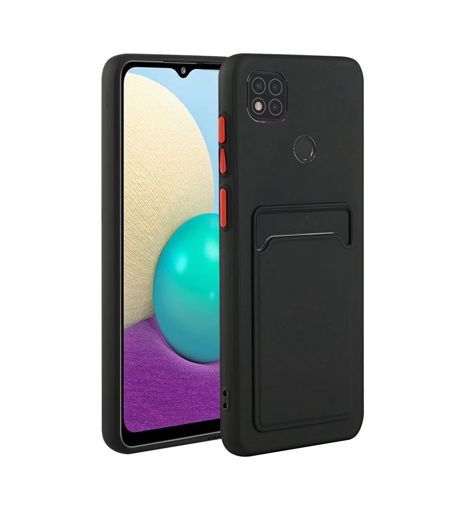 Buy Tivenfezk Nadoli Silicone Case for Xiaomi Redmi 10A - Ultra Thin Shockproof Scratch-Resistant Wallet TPU Cover with Credit Card Holder - Black - Buy Online on SooperMarket.com