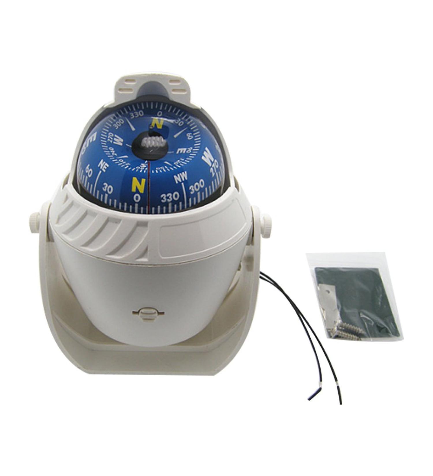 Odowalker Electronic LED Light Marine Digital Compass - Car, Boat, Truck - Black/White - Buy Online on SooperMarket.com