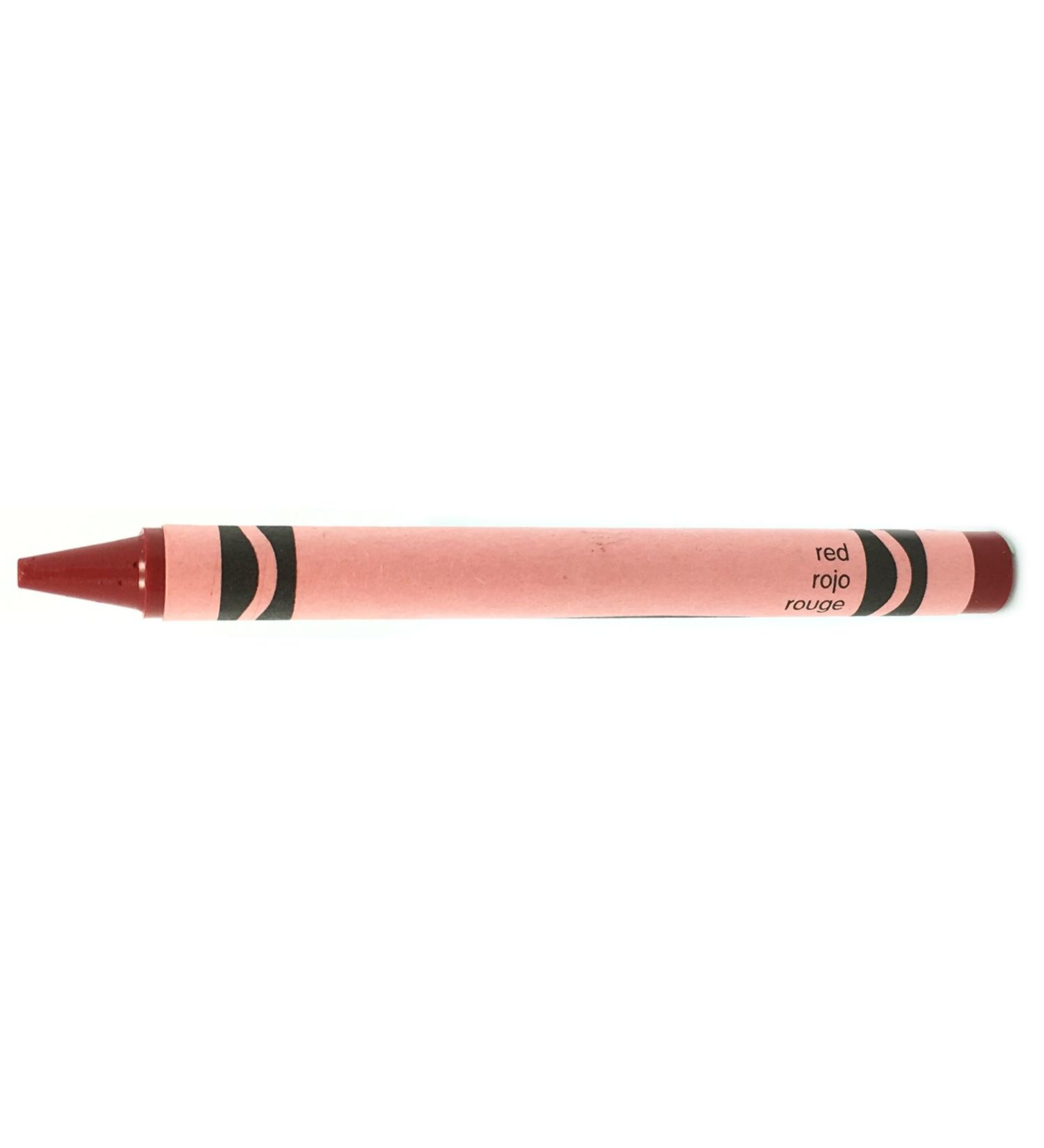 MinifigFans 50 Red Crayons Bulk - Single Color Crayon Refill - Regular Size 5/16 x 3-5/8