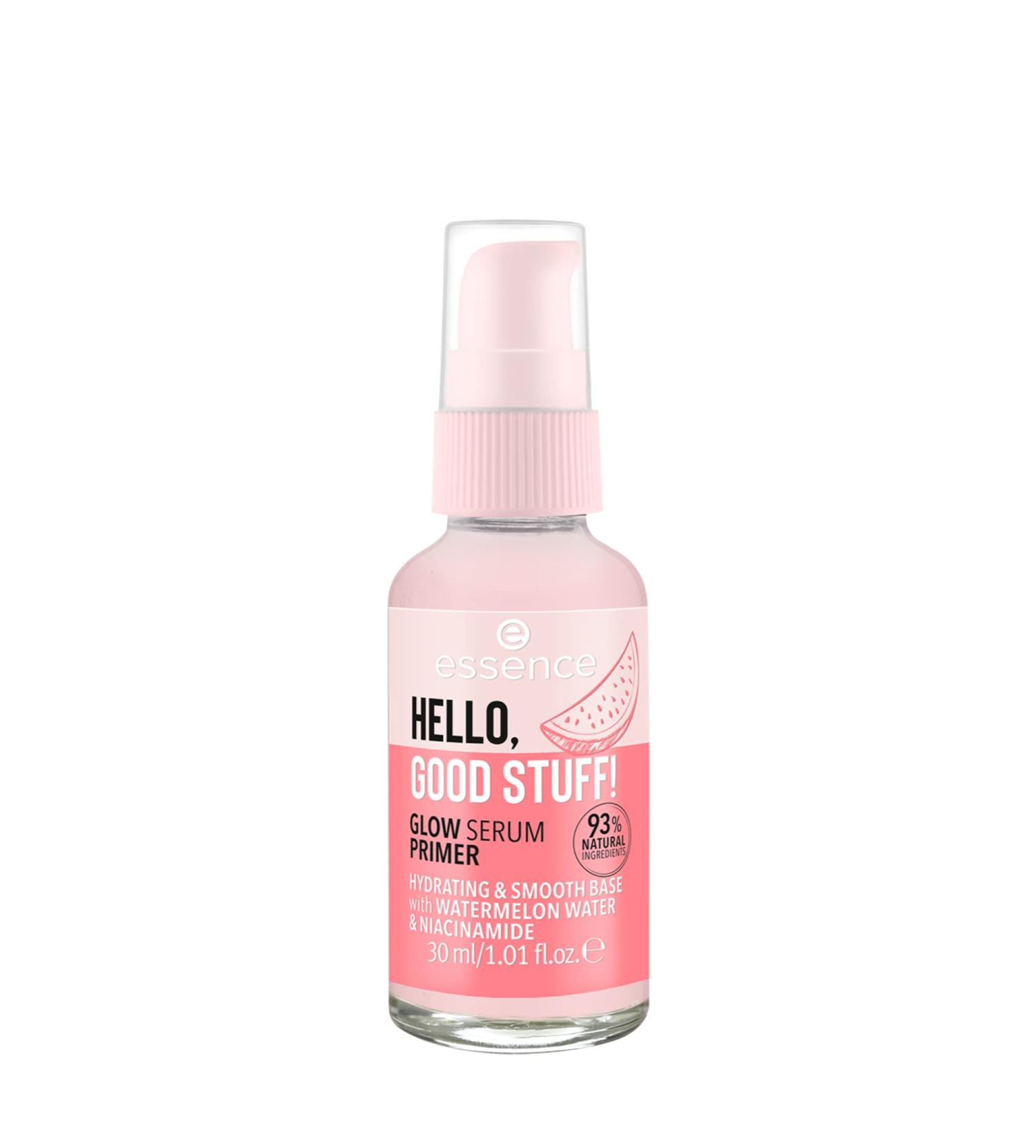 essence Hello Good Stuff! Glow Serum Primer | Hydrating Lightweight Makeup Base | Niacinamide & Watermelon Extract | Vegan & Cruelty Free - Buy Online on SooperMarket.com