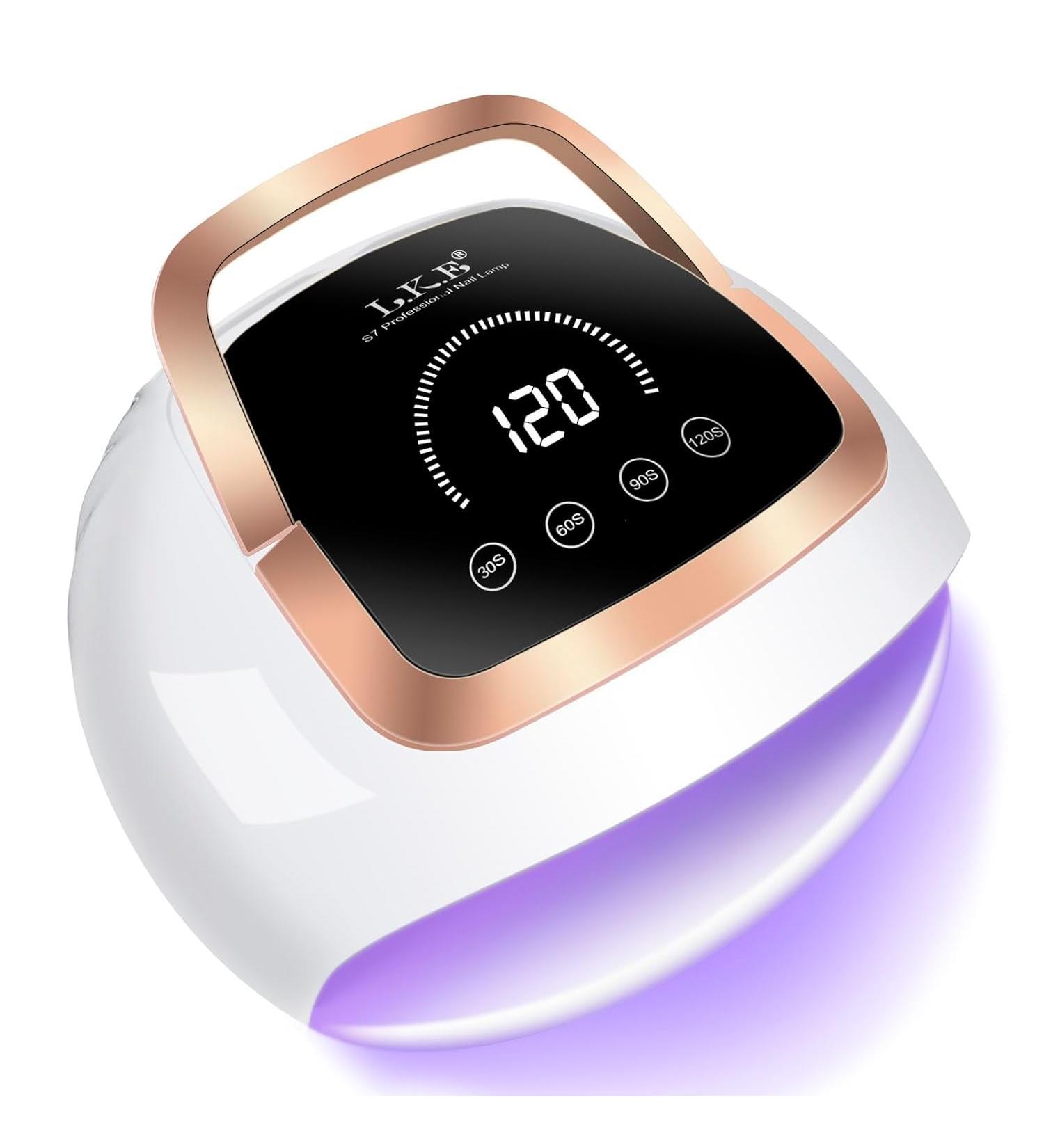 268W UV Nail Lamp with Sensor, Timer Setting, LCD Screen - Professional Nail Art Tool for DIY at Home Salon - Off-White - Buy Online on SooperMarket.com