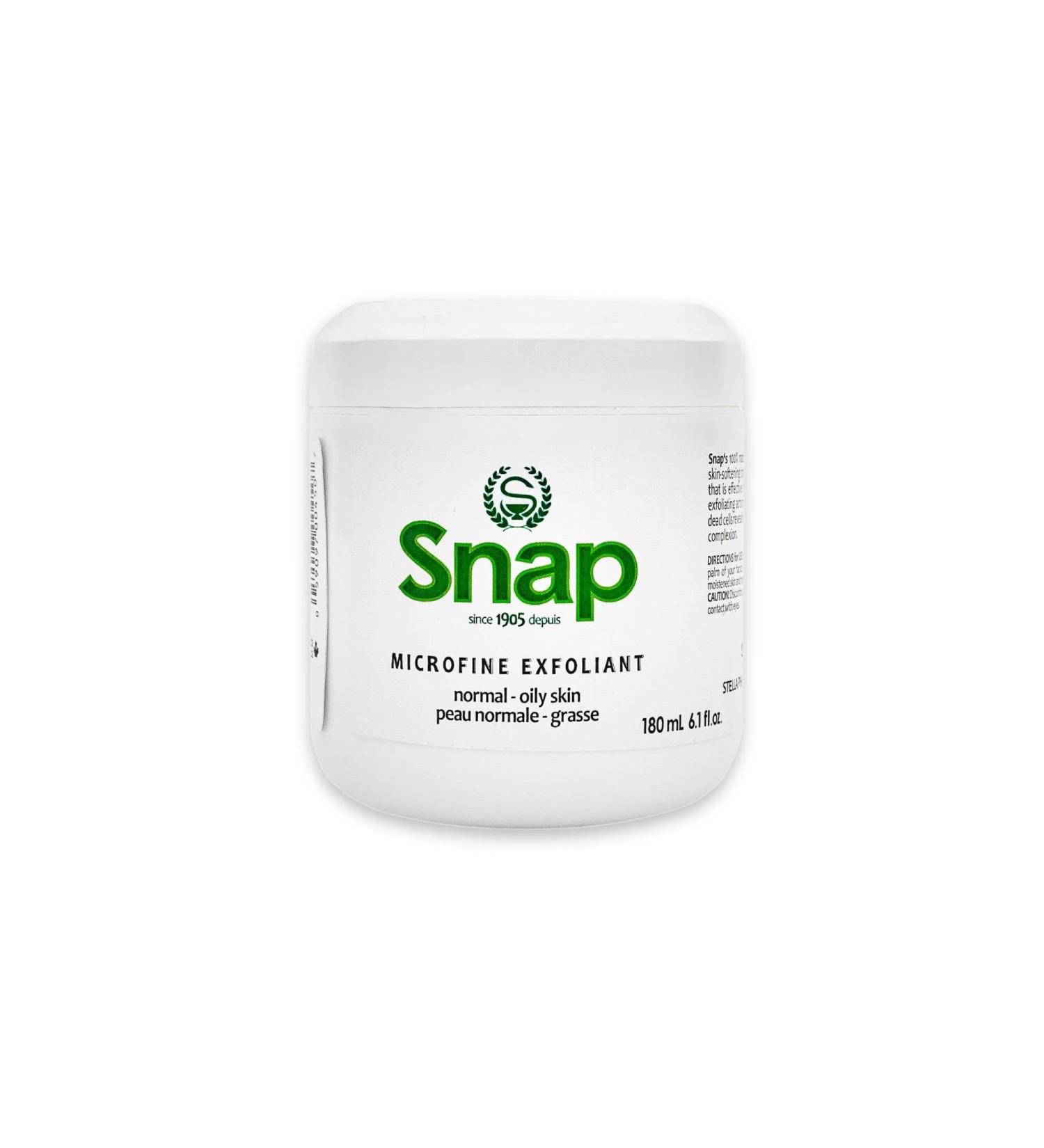 Snap Microfine Exfoliant Facial Scrub for Normal to Oily Skin Contains 100% Natural Pumice and Extracts of Tea Tree Chamomile & Aloe Vera 180ml - Buy Online on SooperMarket.com