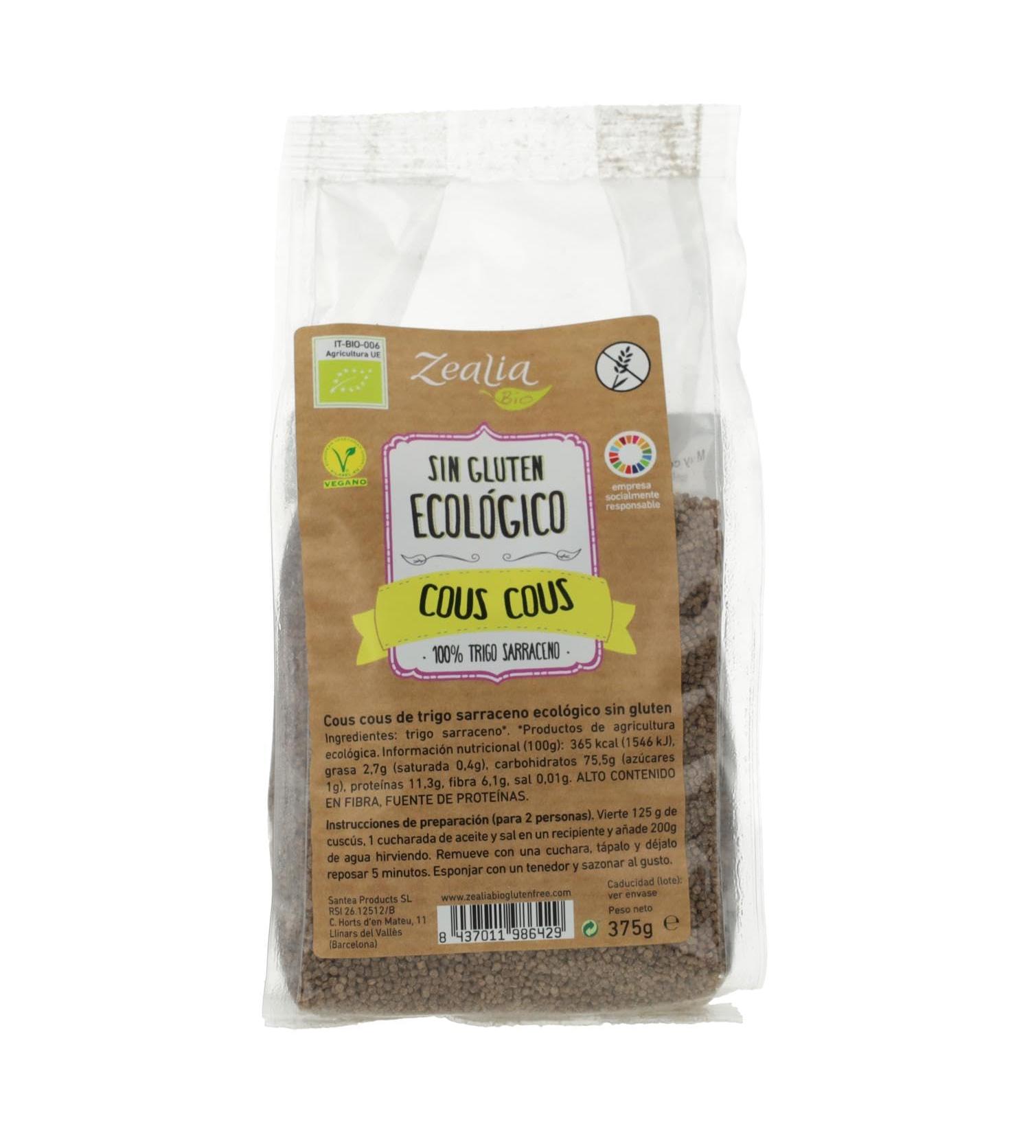 Organic Gluten-Free Buckwheat Couscous 375g | International Shipping Available - Buy Online on SooperMarket.com