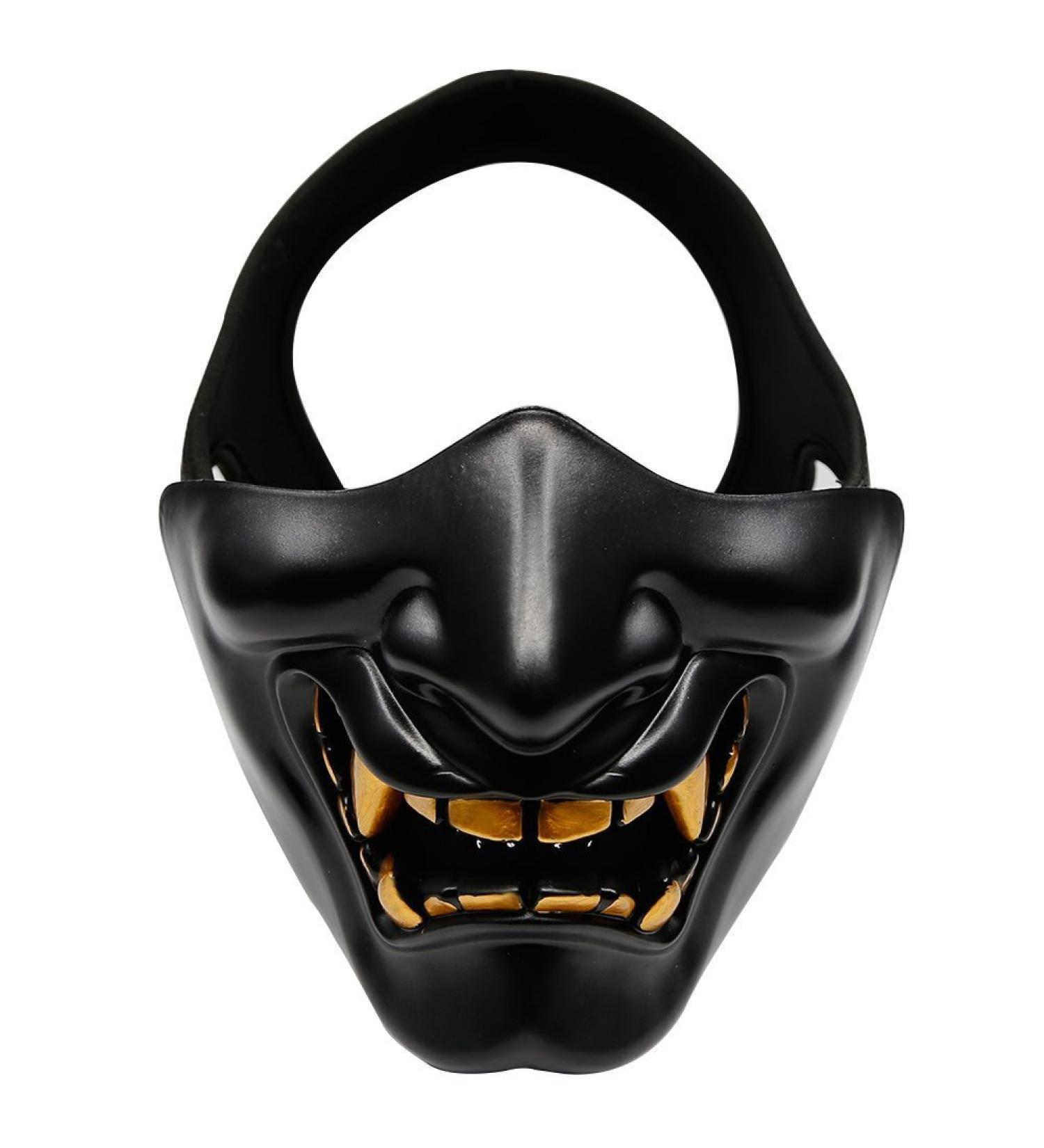 WorldShopping4U Tactical Protective Paintball Airsoft Kabuki Samurai Demon Half Face Mask - Black | Shop Internationally - Buy Online on SooperMarket.com