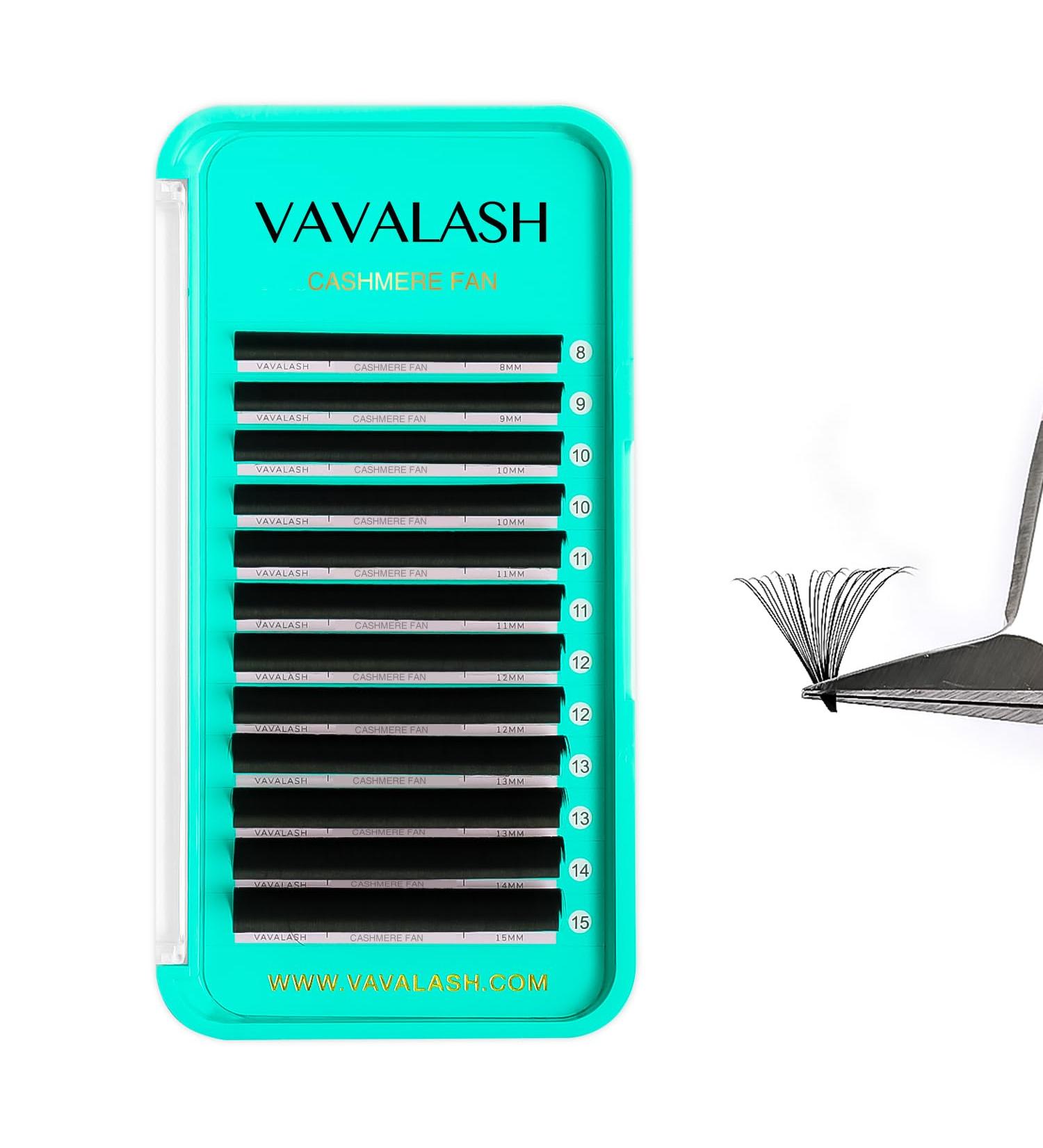 VAVALASH Cashmere Easy Fan Lashes | 0.03 0.05 0.07 C/CC/D/DD Volume | Matte Black Self Fanning Eyelash Extensions | 8MM-20MM | Professional Supplies for Lash Artists - Buy Online on SooperMarket.com