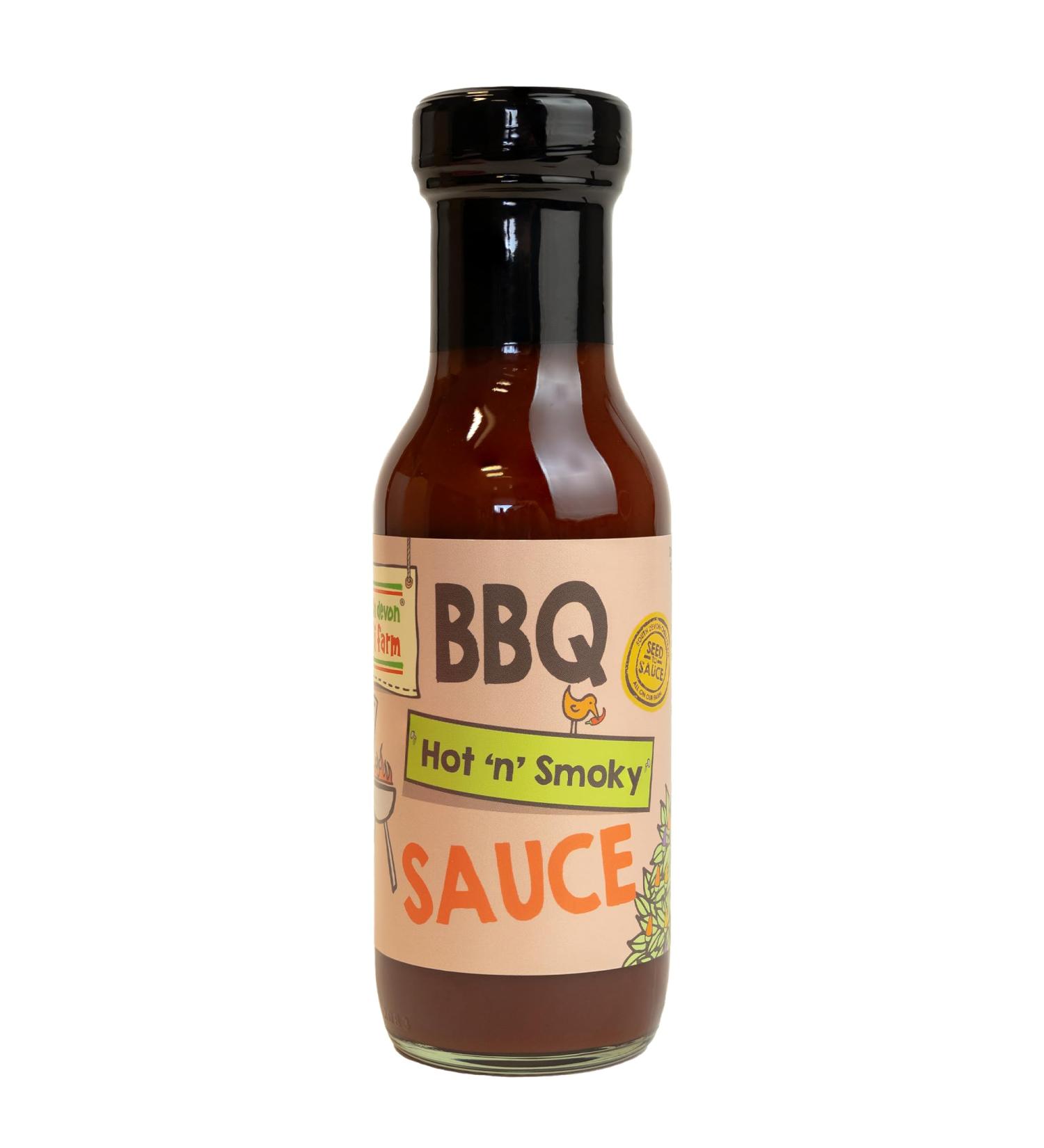 South Devon Chilli Farm | Hot n Smoky BBQ Sauce Homegrown Gluten Free Vegan Delicious Marinade Barbecue Dipping for Chilli Lovers 280g Single - Buy Online on SooperMarket.com