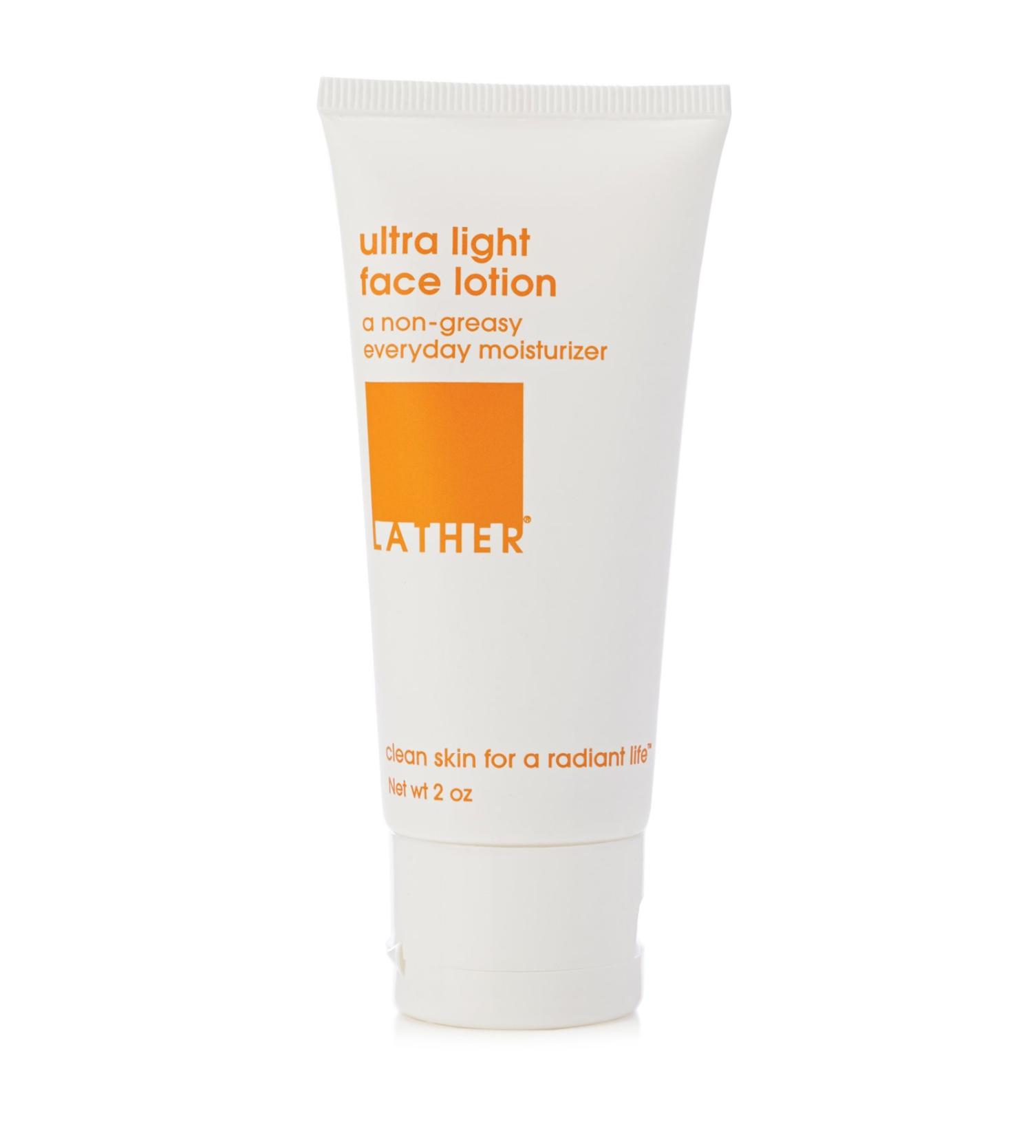 LATHER Ultra Light Face Lotion - Hydrating Non-Greasy Moisturizer for All Skin Types - Fast Absorbing 2 Fl Oz - International Shipping Available - Buy Online on SooperMarket.com