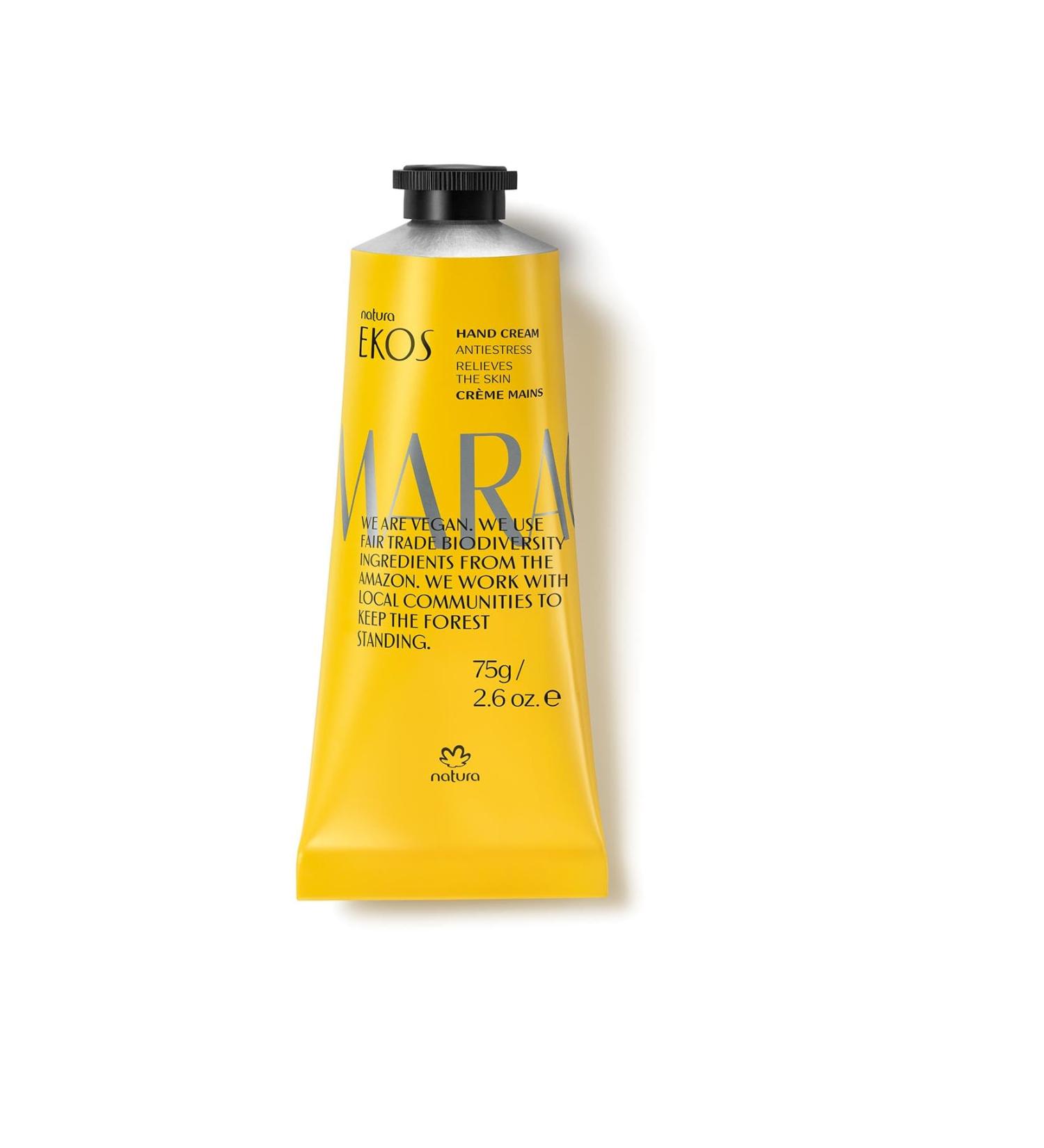 Natura EKOS Maracuja Hand Cream | Vegan & Cruelty-Free | Moisturizes Dry Damaged Hands & Cuticles | 75g - Buy Online on SooperMarket.com