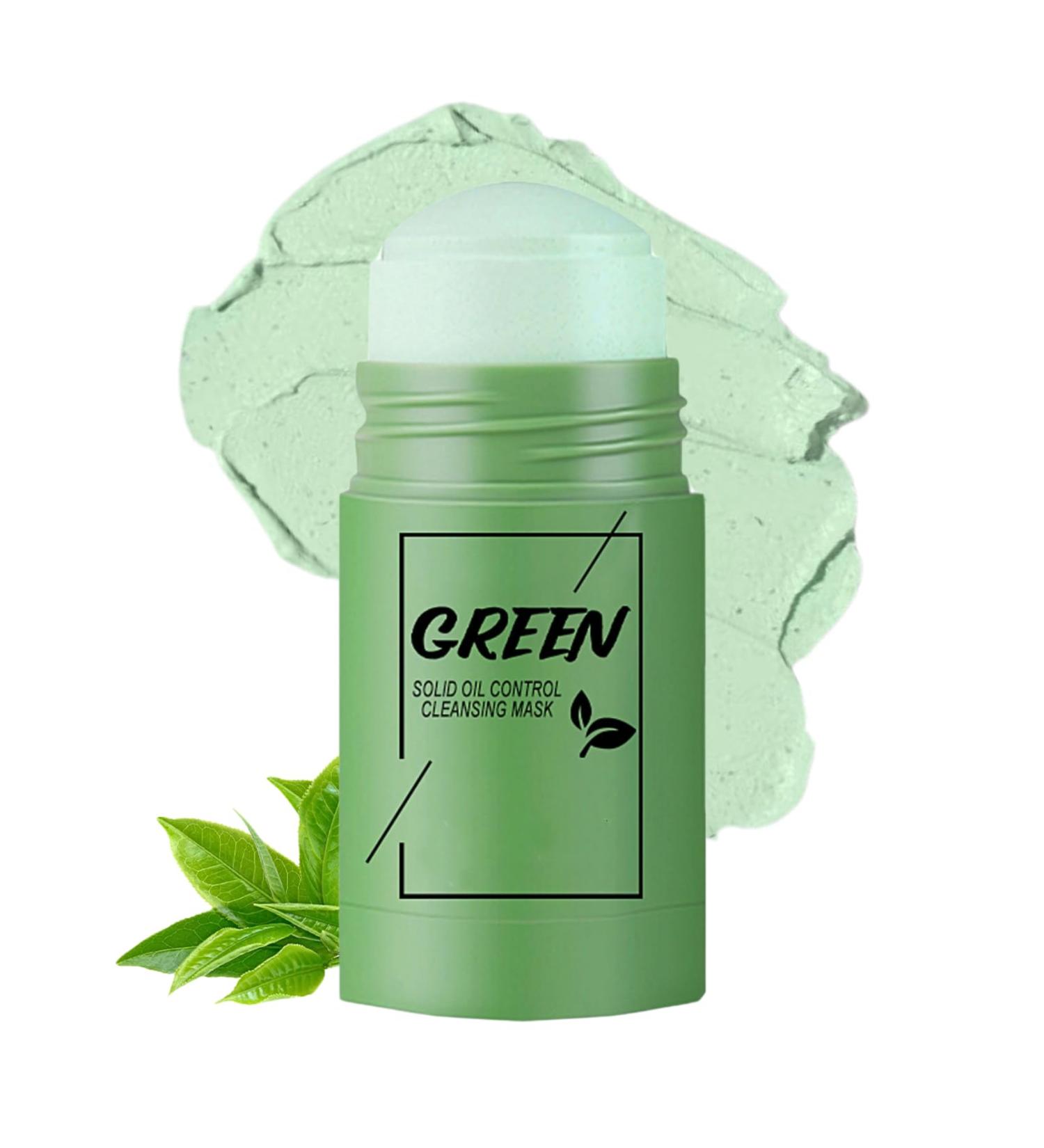 Green Tea Mask Stick Green Mask Stick Green Tea Deep Cleanse Mask Stick Clay Mask Purifying Oil Control Clean Solid Mask Face Moisturizing Acne Deep Pore Cleansing for All Skin Types - Buy Online on SooperMarket.com