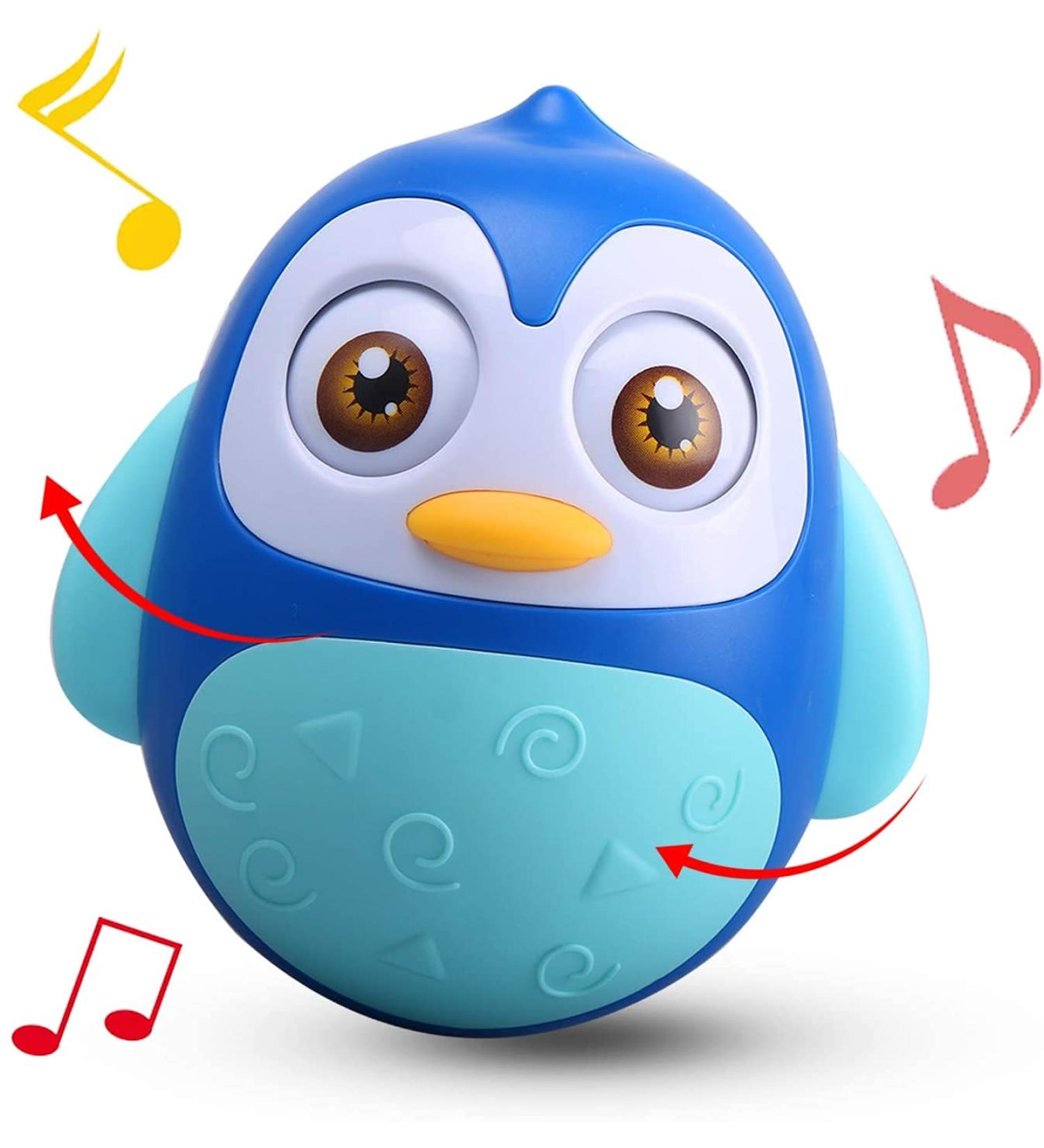 Buy Alyoen Penguin Wobbling Toy for Babies | Musical Roly Poly Tumbler for 6-12 Months | International Shipping - Buy Online on SooperMarket.com