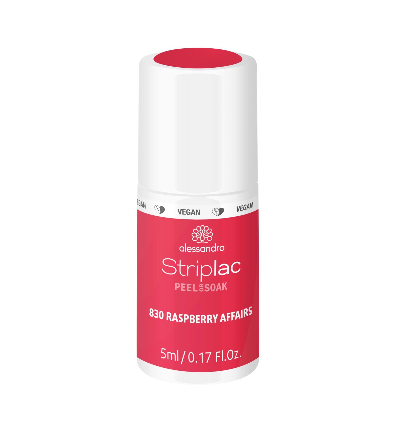 alessandro Striplac Peel or Soak - Sweet Sorbets - Raspberry Affairs - Vegan - LED Nail Polish in Red Pink - For Perfect Nails in 15 Minutes 5 ml - Buy Online on SooperMarket.com