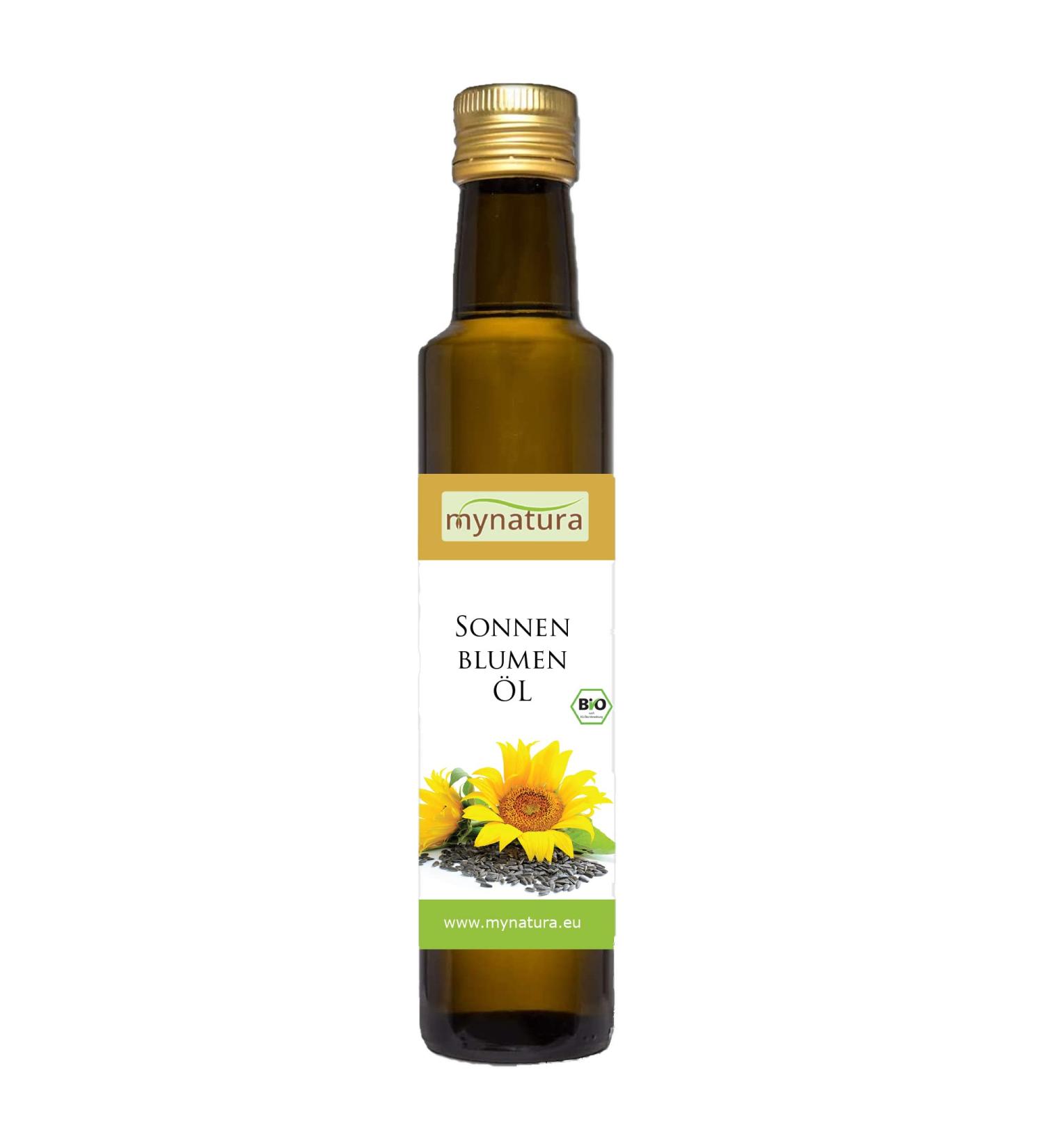 Mynatura Organic Sunflower Kernel Oil - Cold-Pressed Vegan Cooking & Baking Oil (6x 500ml) - Buy Online on SooperMarket.com