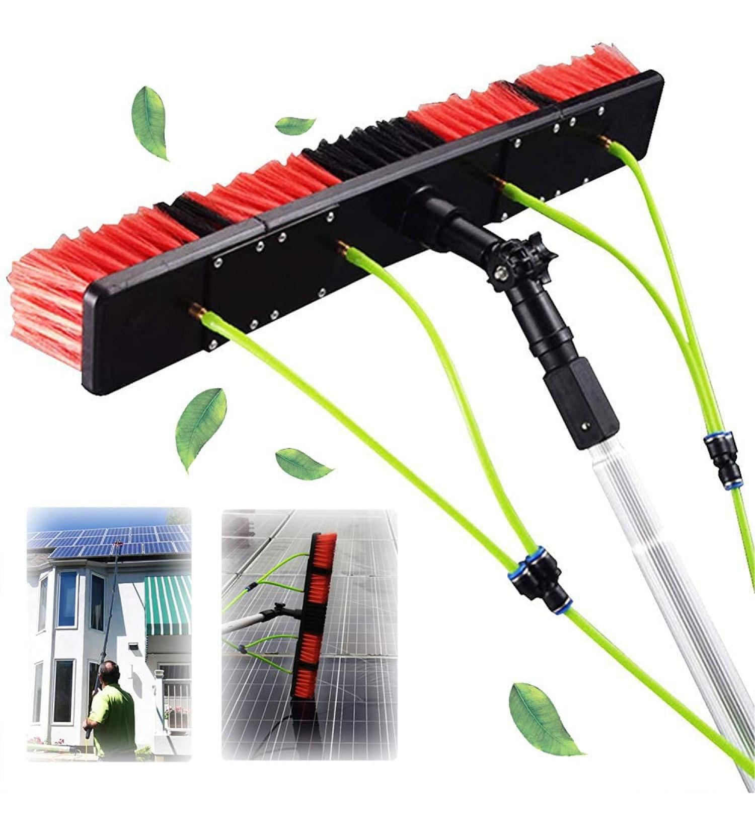 Photovoltaic Panel Cleaning 3-12M Water Fed Telescopic Brush Window Clean Extendable Cleaner Conservatory Roof Cleaning Tools Pole/3M Rod/50Cm Brush Head 55cm Brush Head 8M/27FT - Buy Online on SooperMarket.com