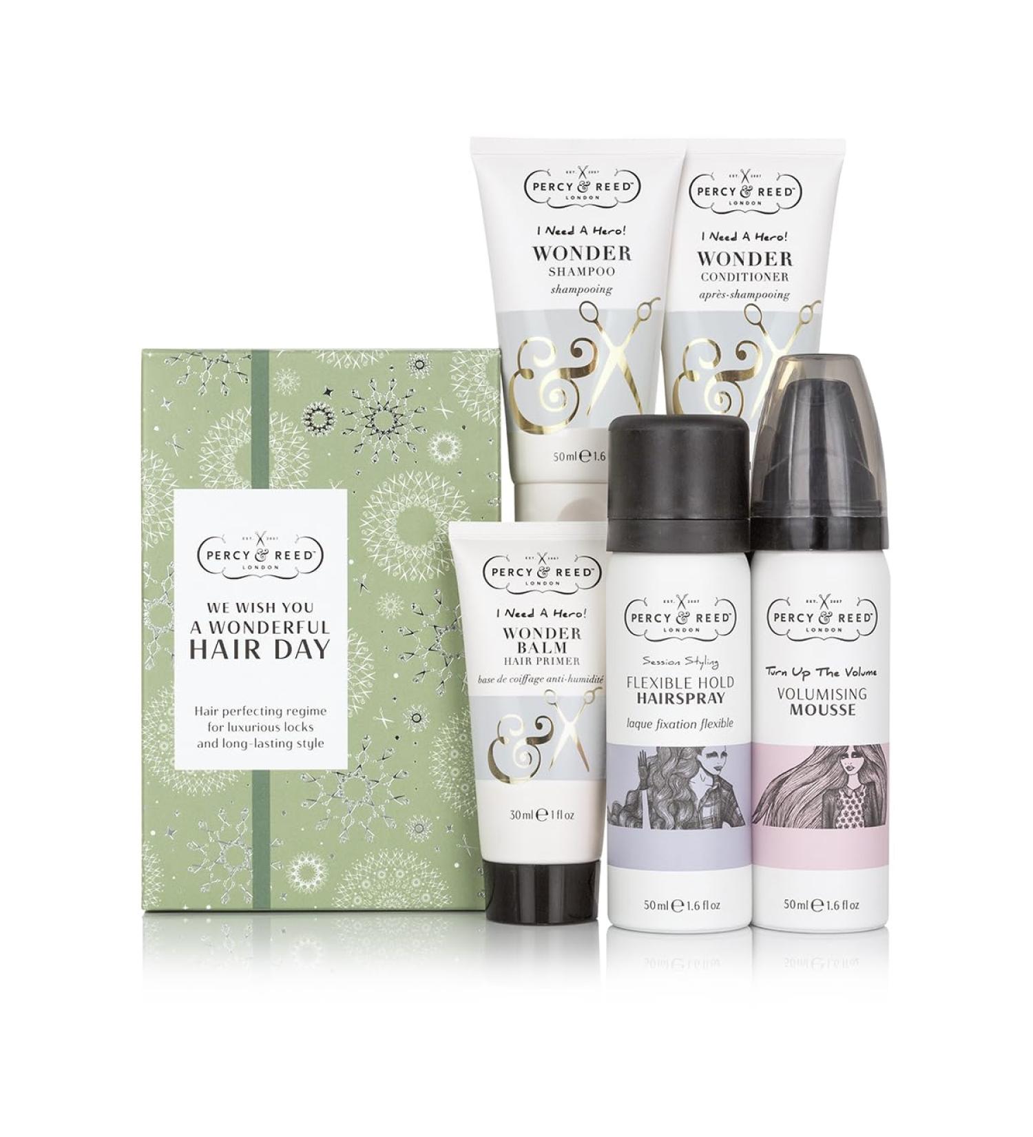 Percy & Reed Wonderful Hair Day Gift Set | 5-Step Regime with Salon-Grade Formulas | Perfect Christmas Stocking Filler - Buy Online on SooperMarket.com