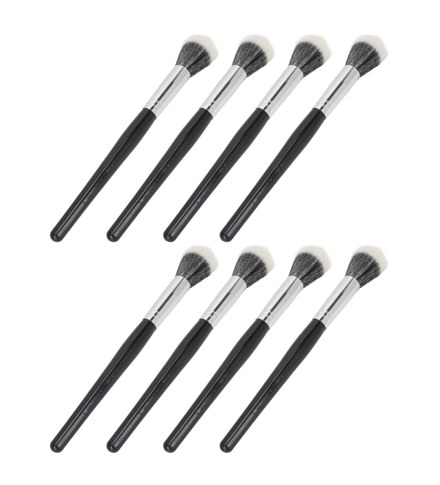 Stippling Brushes Soft Bristles Flat Top Ergonomic Handle 8 Piece Makeup Brush Set for Liquid Foundation - Buy Online on SooperMarket.com