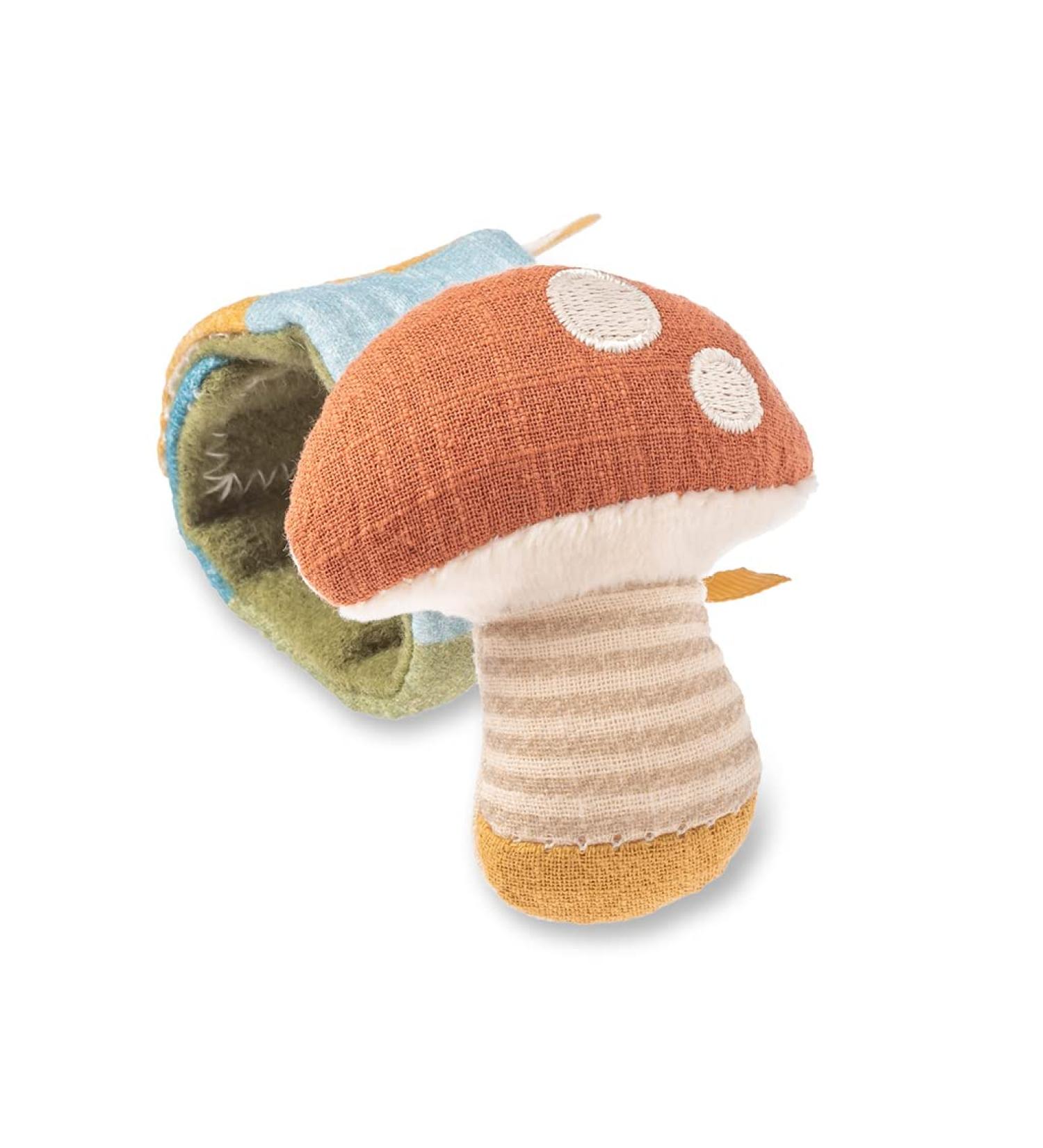 Itzy Ritzy Wrist Rattle - Soft Cotton Baby Wrist Rattle with Gentle Sound - Mushroom Design - Buy Online on SooperMarket.com