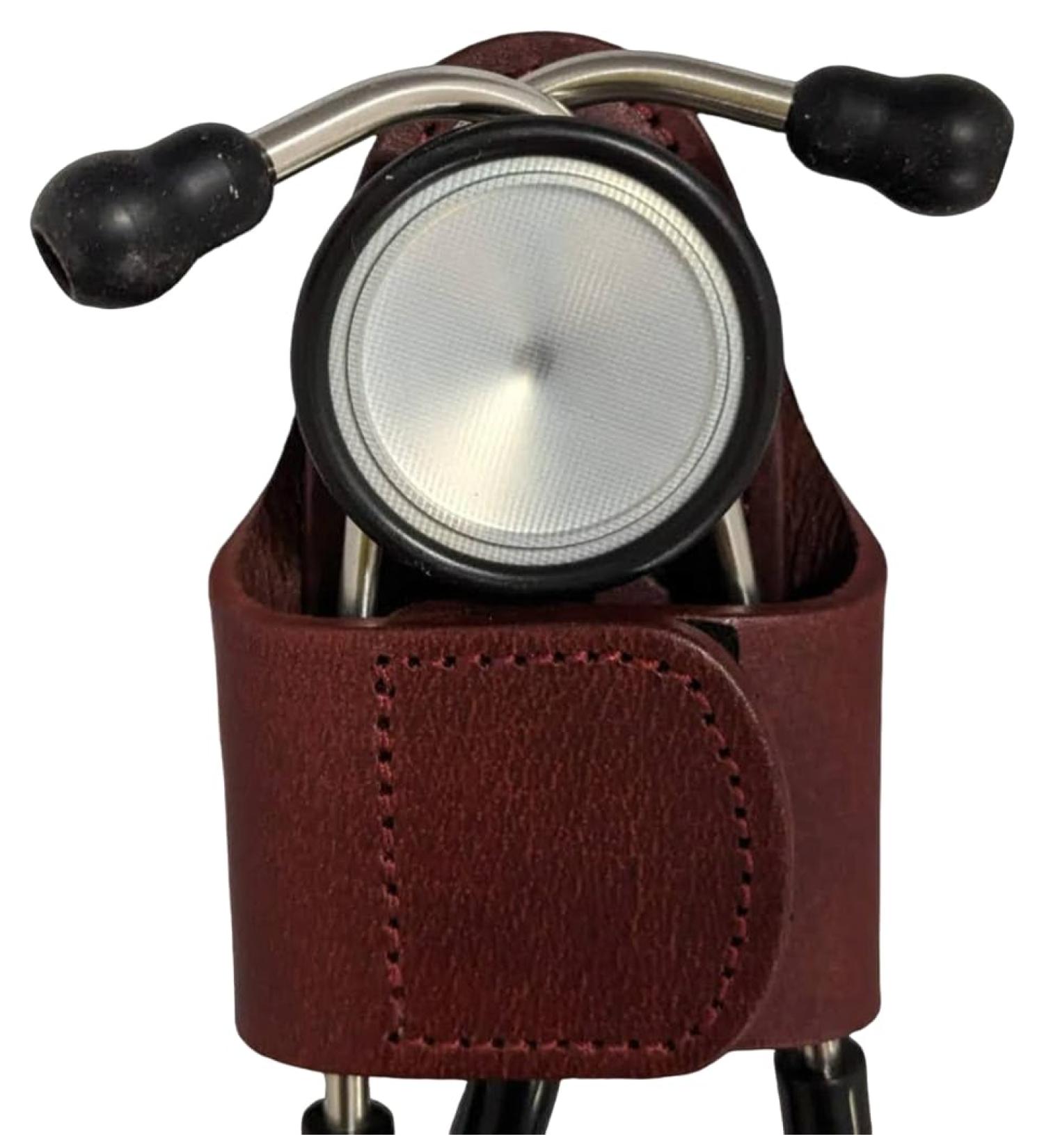Buy The HipClip Handmade Brown Leather Stethoscope Holder | Full Grain Durable & Stylish - Buy Online on SooperMarket.com
