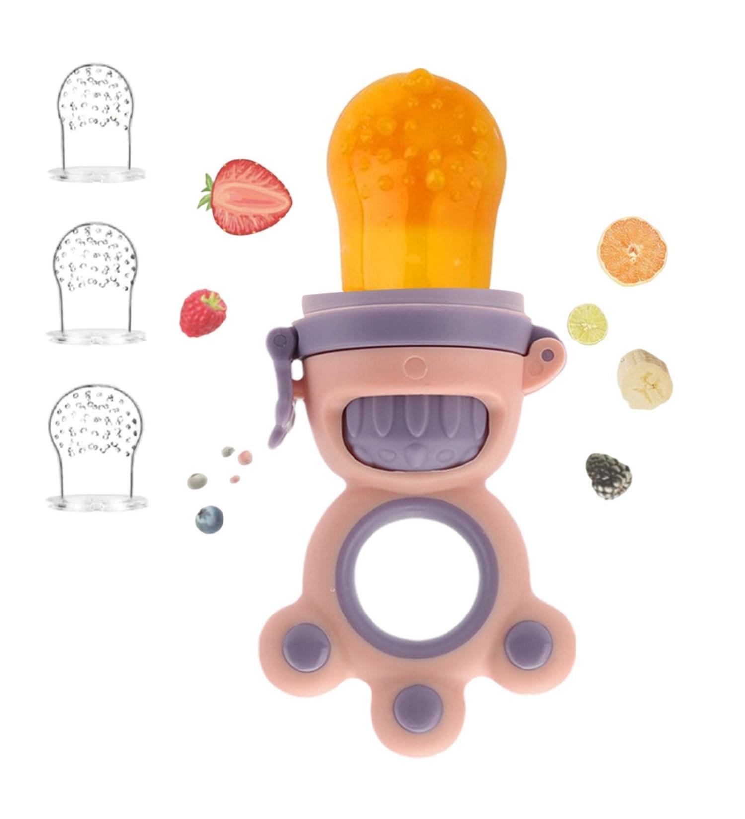 Baok Baby Fruit Schnuller Feeder | Food-Grade Silicone Baby Fruit Dispenser & Massage Toy for Toddlers - Buy Online on SooperMarket.com
