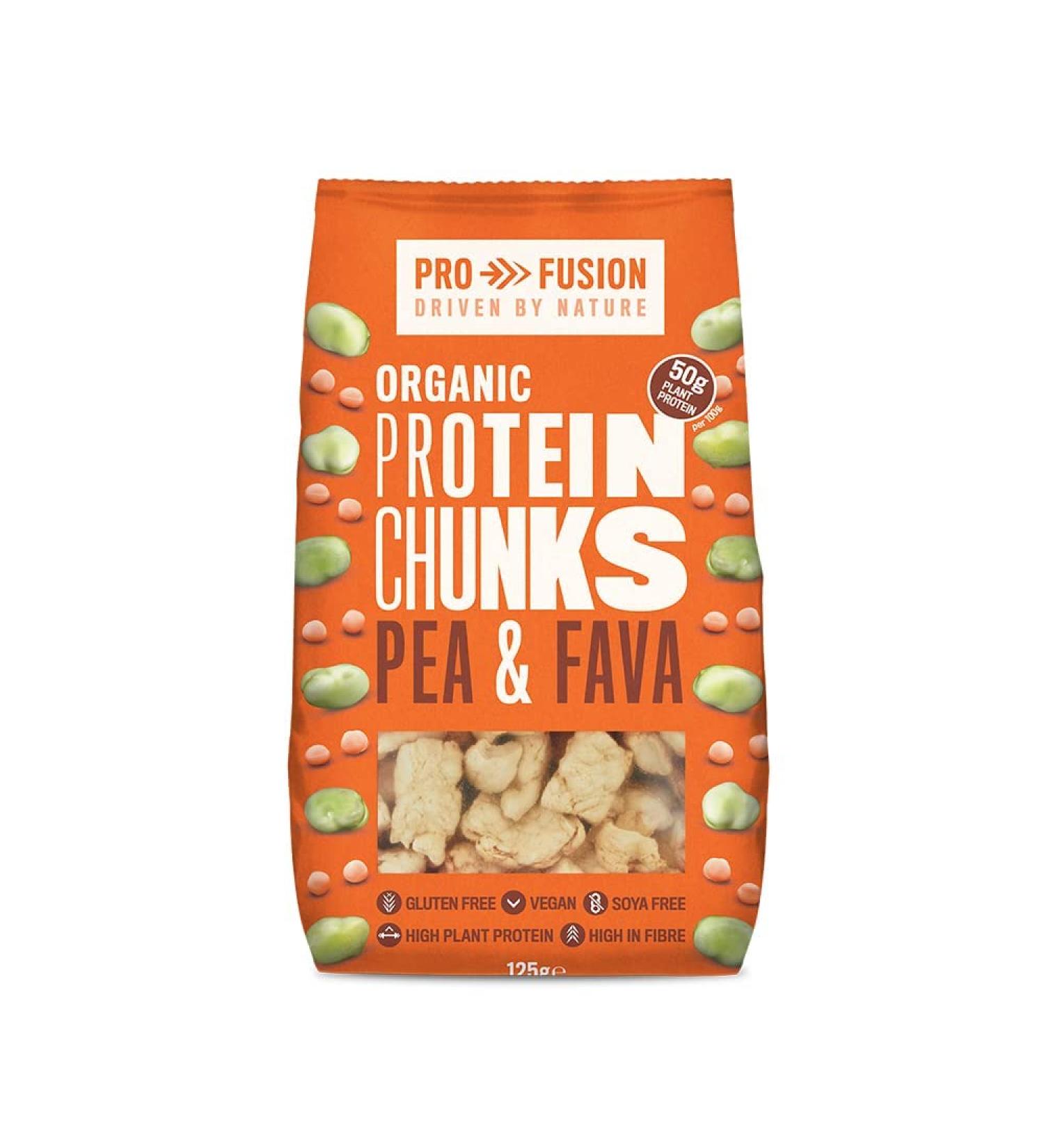 Profusion Organic Vegan Pea and Fava Protein Chunks 125g - Pack of 1 - Buy Online on SooperMarket.com