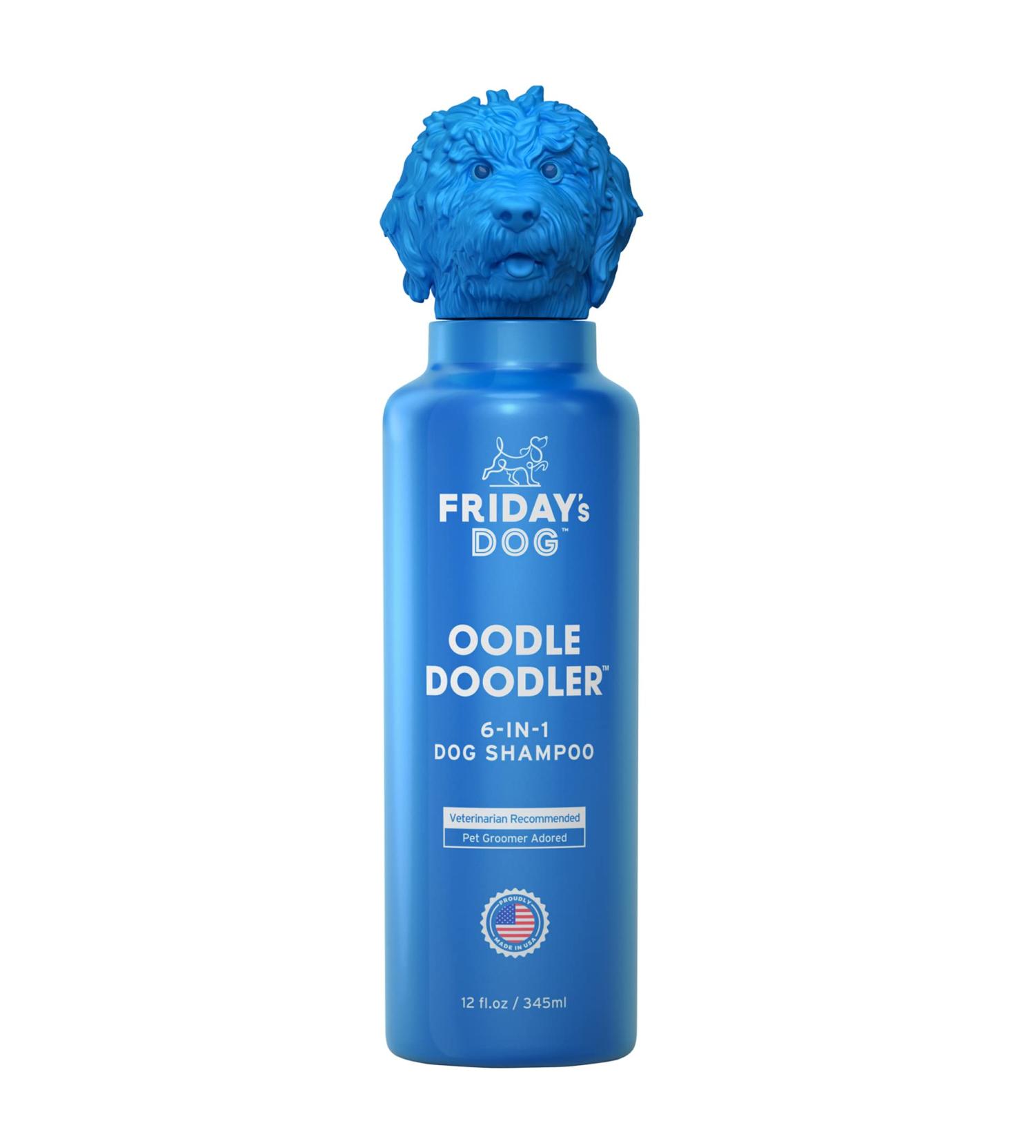 Fridays Dog Grooming 12 oz Oodle Doodler Shampoo - Cleanse, Soothe, and Deodorize with Skin-Healthy Formula for a Shiny Coat - Buy Online on SooperMarket.com