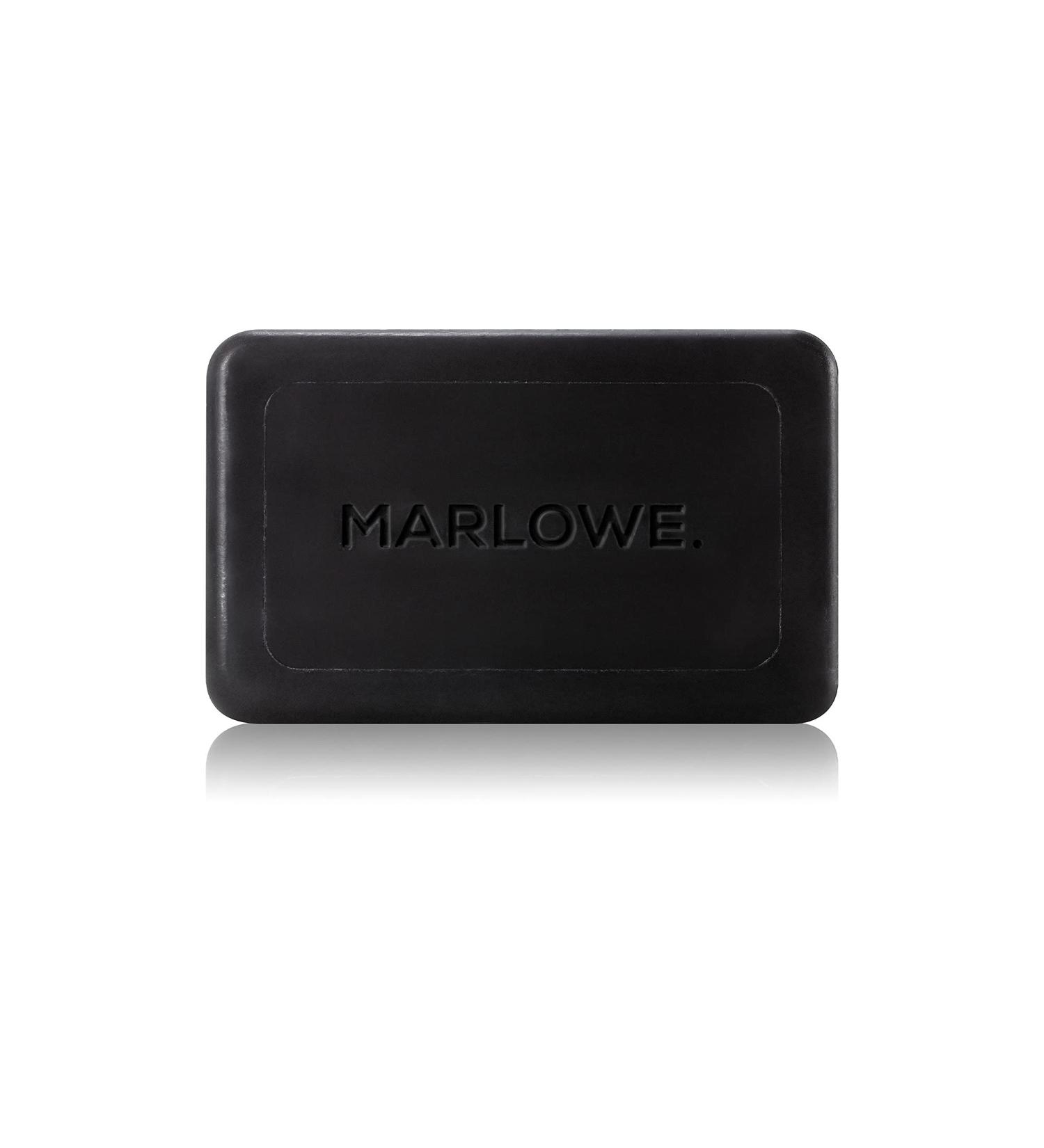 MARLOWE Charcoal Face & Body Soap Bar No. 106 - 7oz | Detoxifying Cleansing Bar for Men with Shea Butter & Willow Bark | Natural Extracts | Amazing Scent - Buy Online on SooperMarket.com