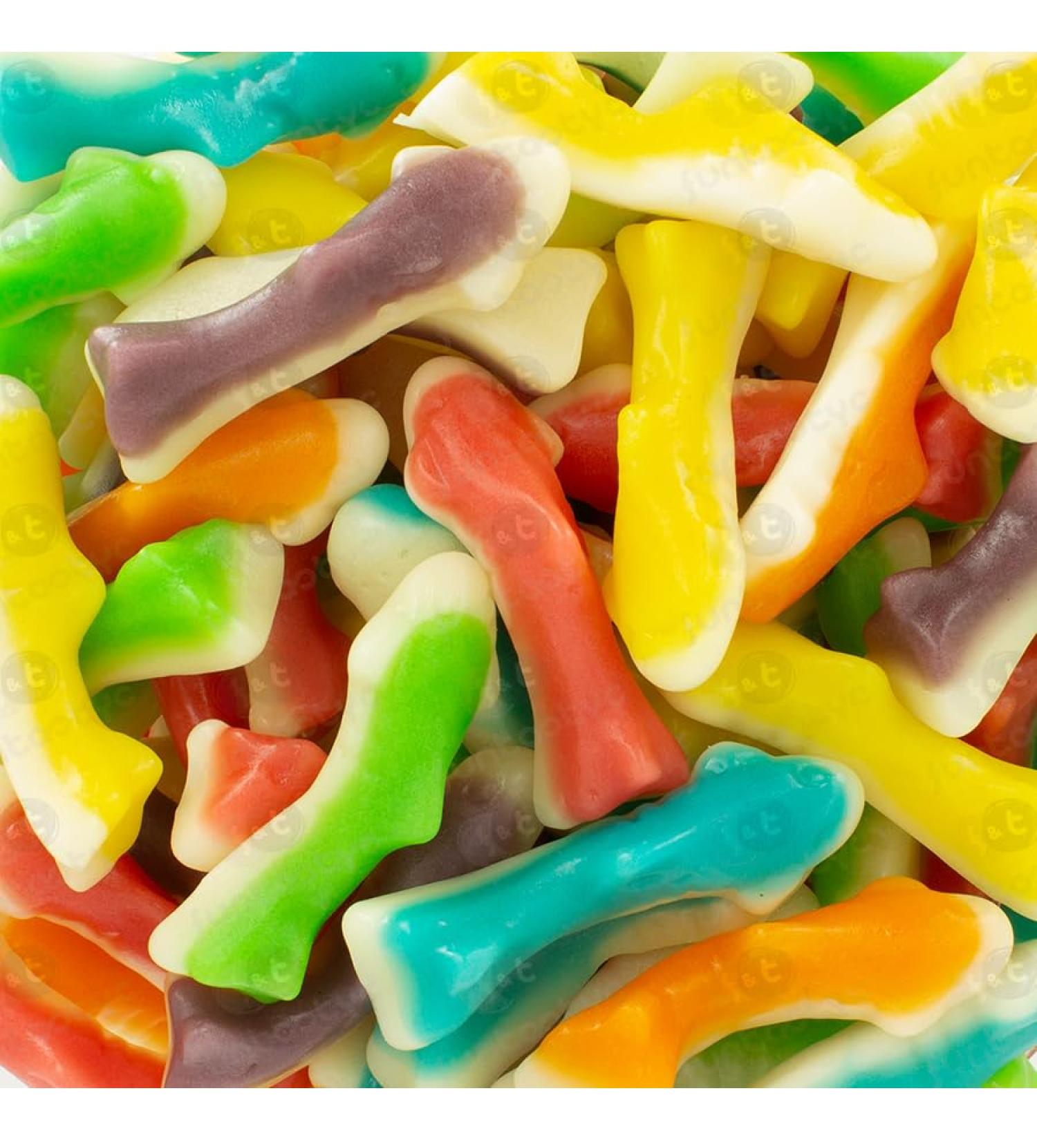 Gummy Shark Sweets - Multi Coloured Sweets - 1KG Bag - Gluten Free - Fat Free - Lactose Free - Buy Online on SooperMarket.com