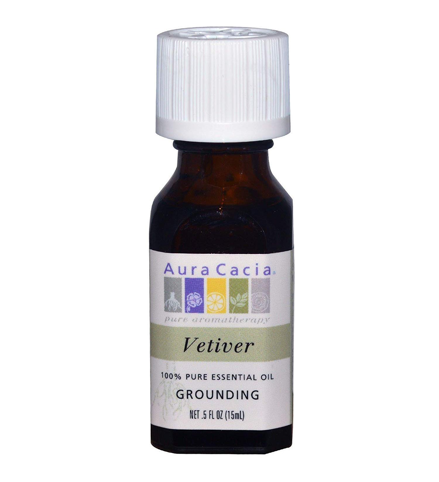 Aura Cacia Pure Essential Oil Vetiver .5 fl oz (15 ml)